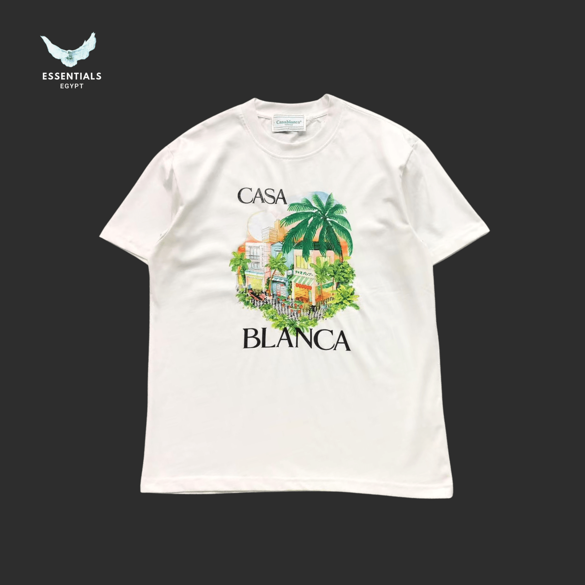 Casablanca T-Shirt – Tropical Arch Print - ESSENTIALS EGYPT