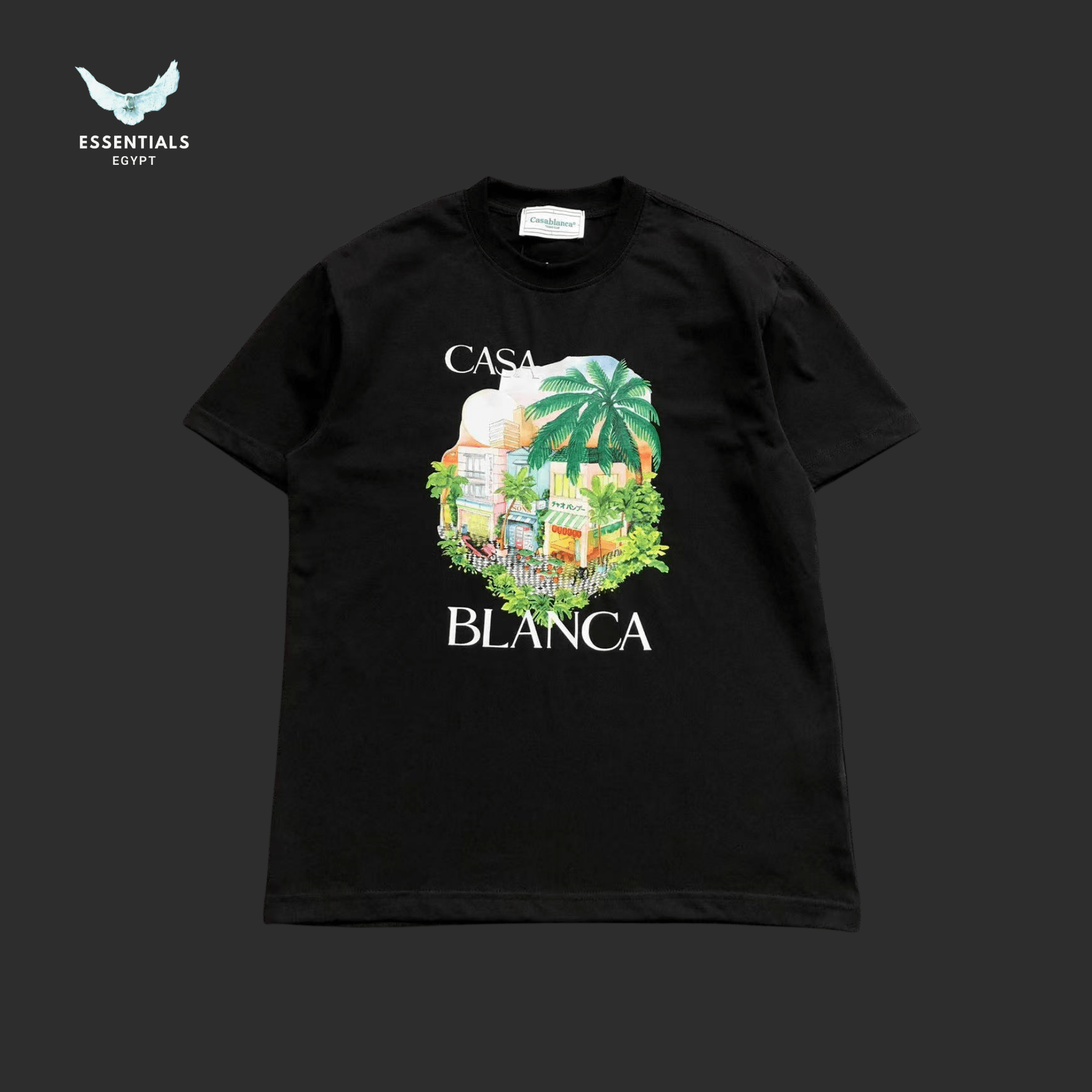 Casablanca T-Shirt – Tropical Arch Print - ESSENTIALS EGYPT