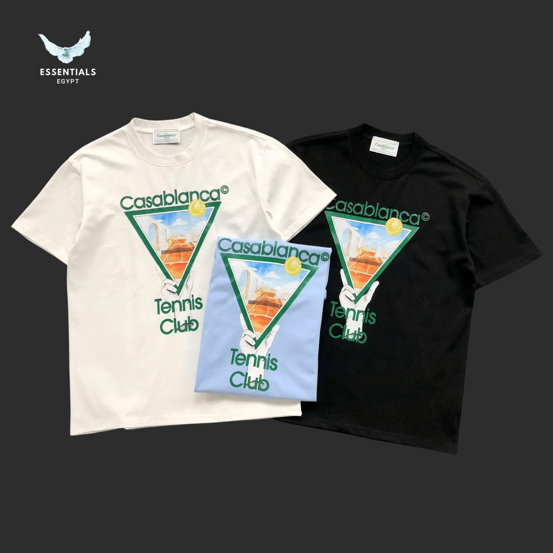 Casablanca T-Shirt – Tennis Club Logo - ESSENTIALS EGYPT
