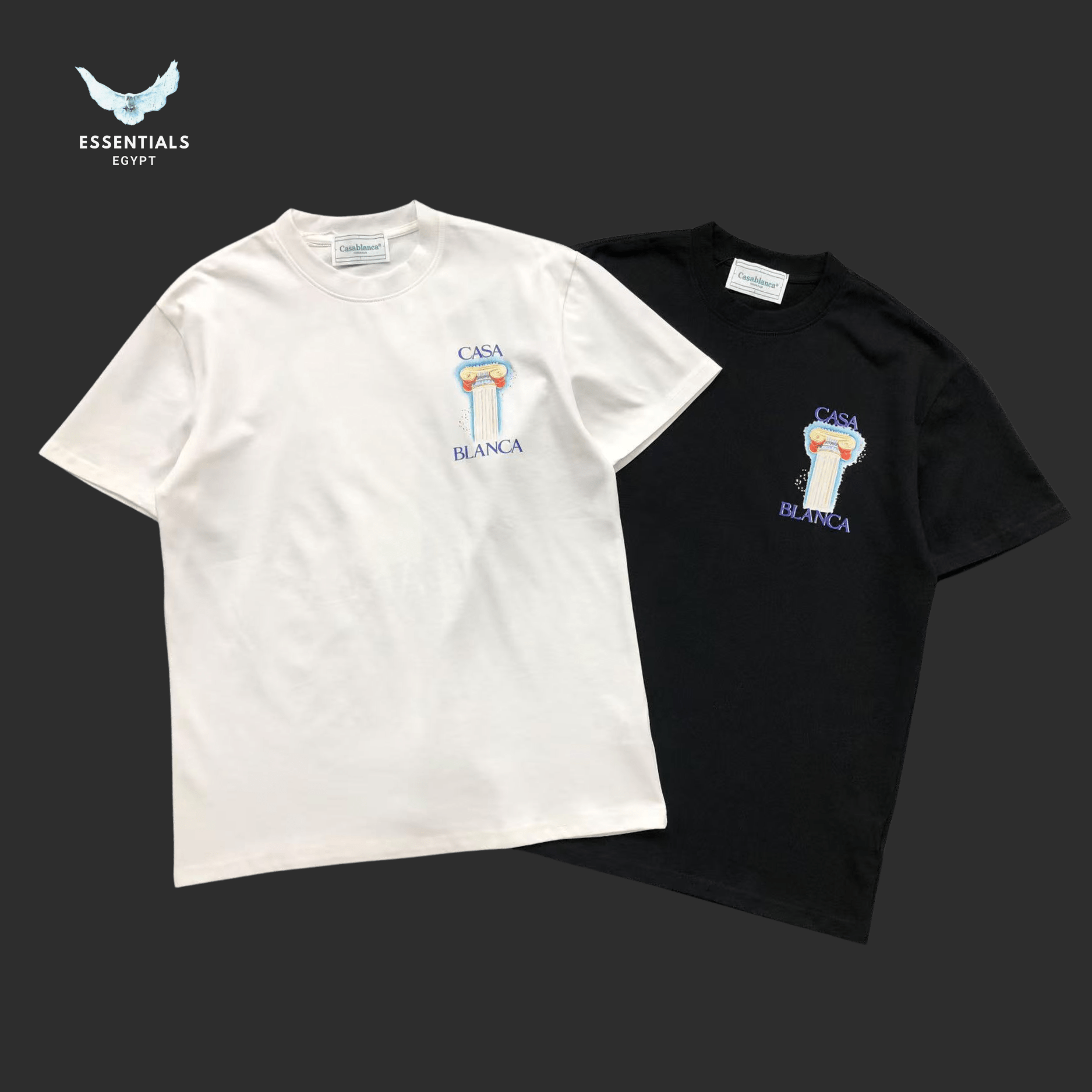Casablanca T-Shirt – Vase Crest Logo - ESSENTIALS EGYPT