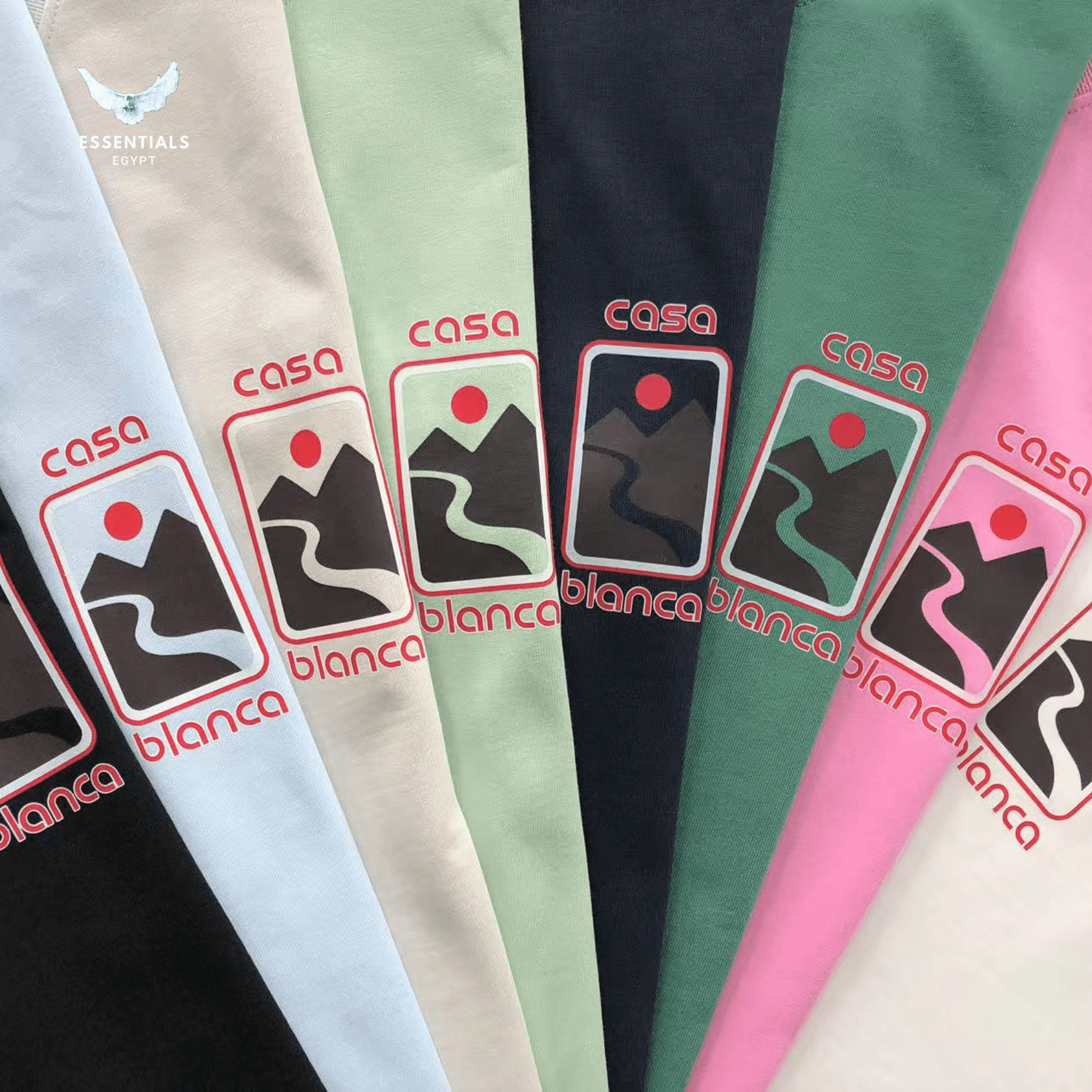 Casablanca Sunset Valley T-Shirt - ESSENTIALS EGYPT