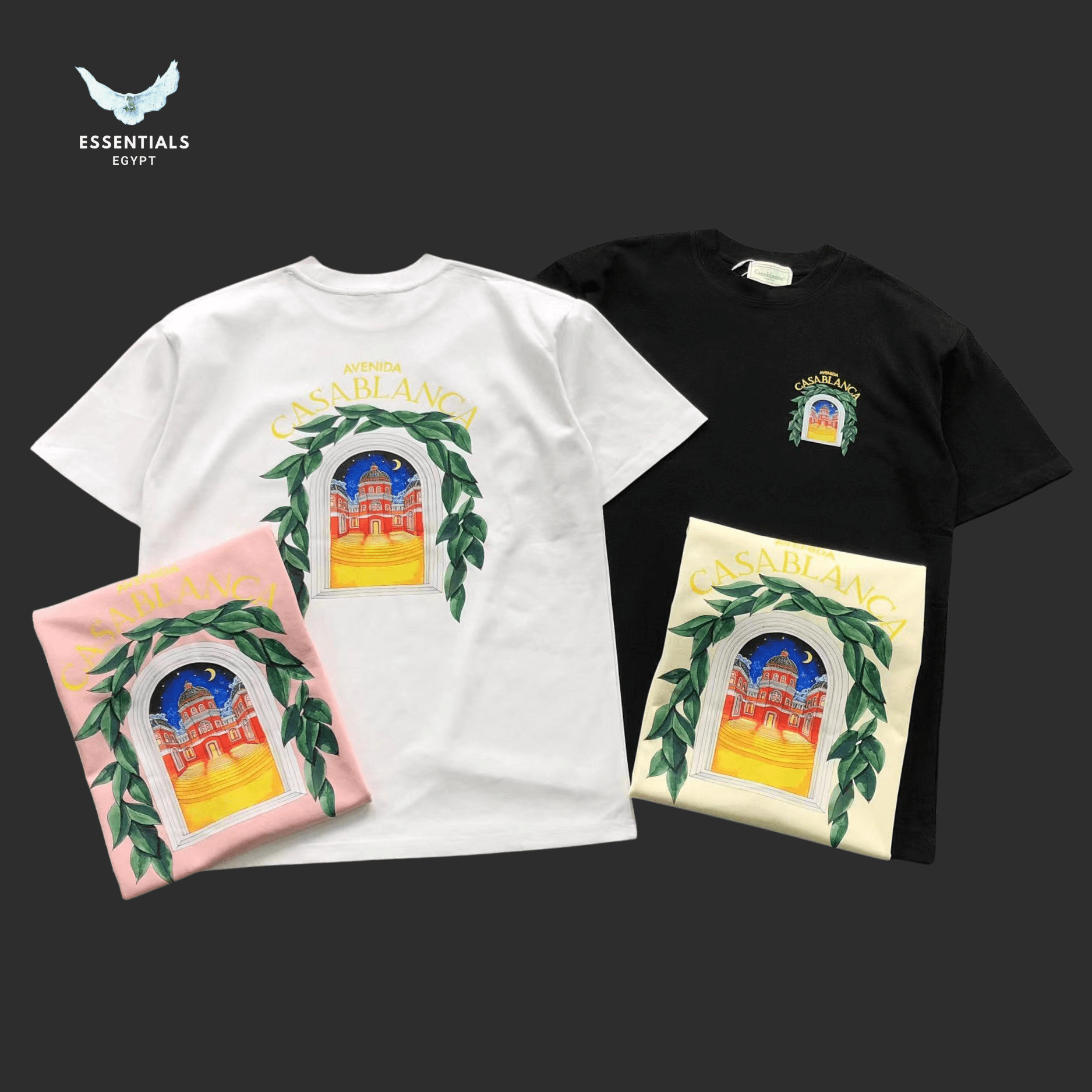 Casablanca T-Shirt – Garden Arch Print - ESSENTIALS EGYPT