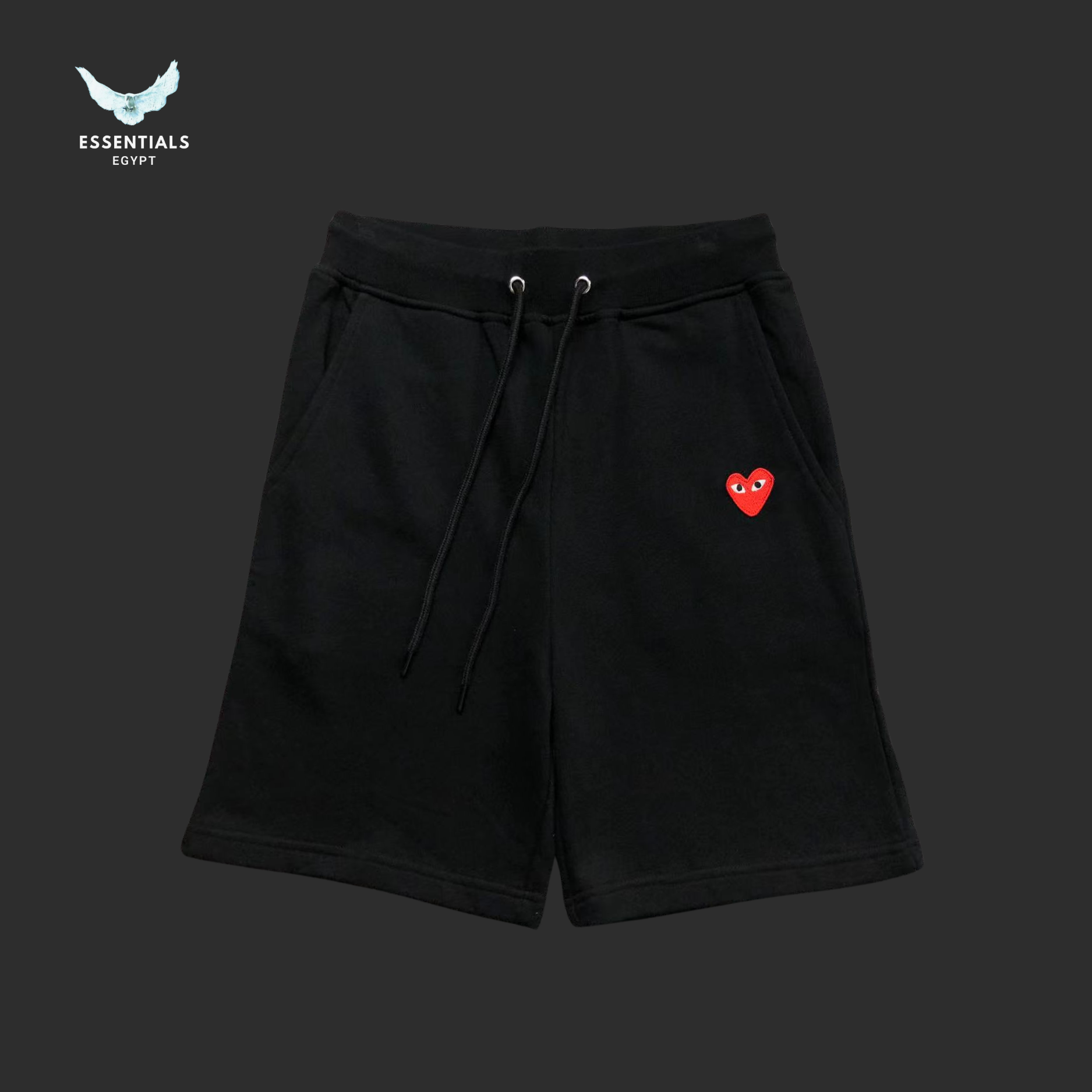 CDG Play Shorts – Red Heart Logo
