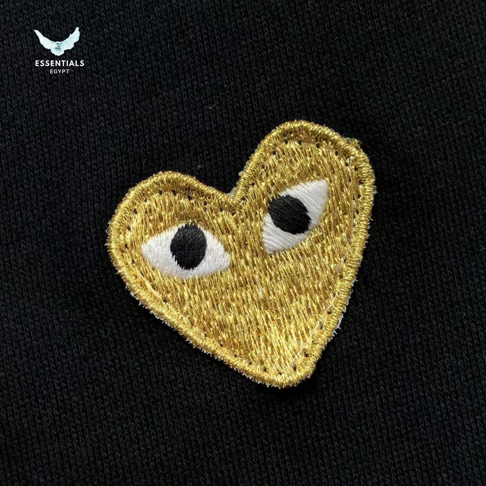 CDG Play Shorts – Gold Heart Logo - ESSENTIALS EGYPT