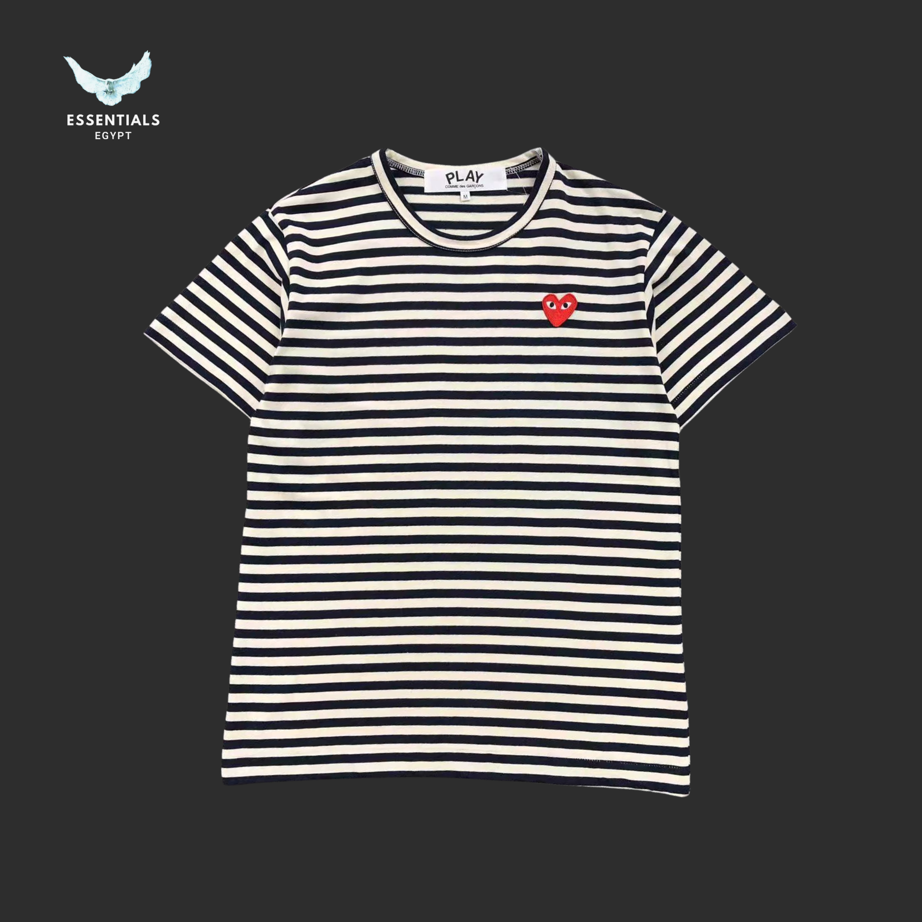 CDG Play T-Shirt – Rainbow Stripe Heart - ESSENTIALS EGYPT