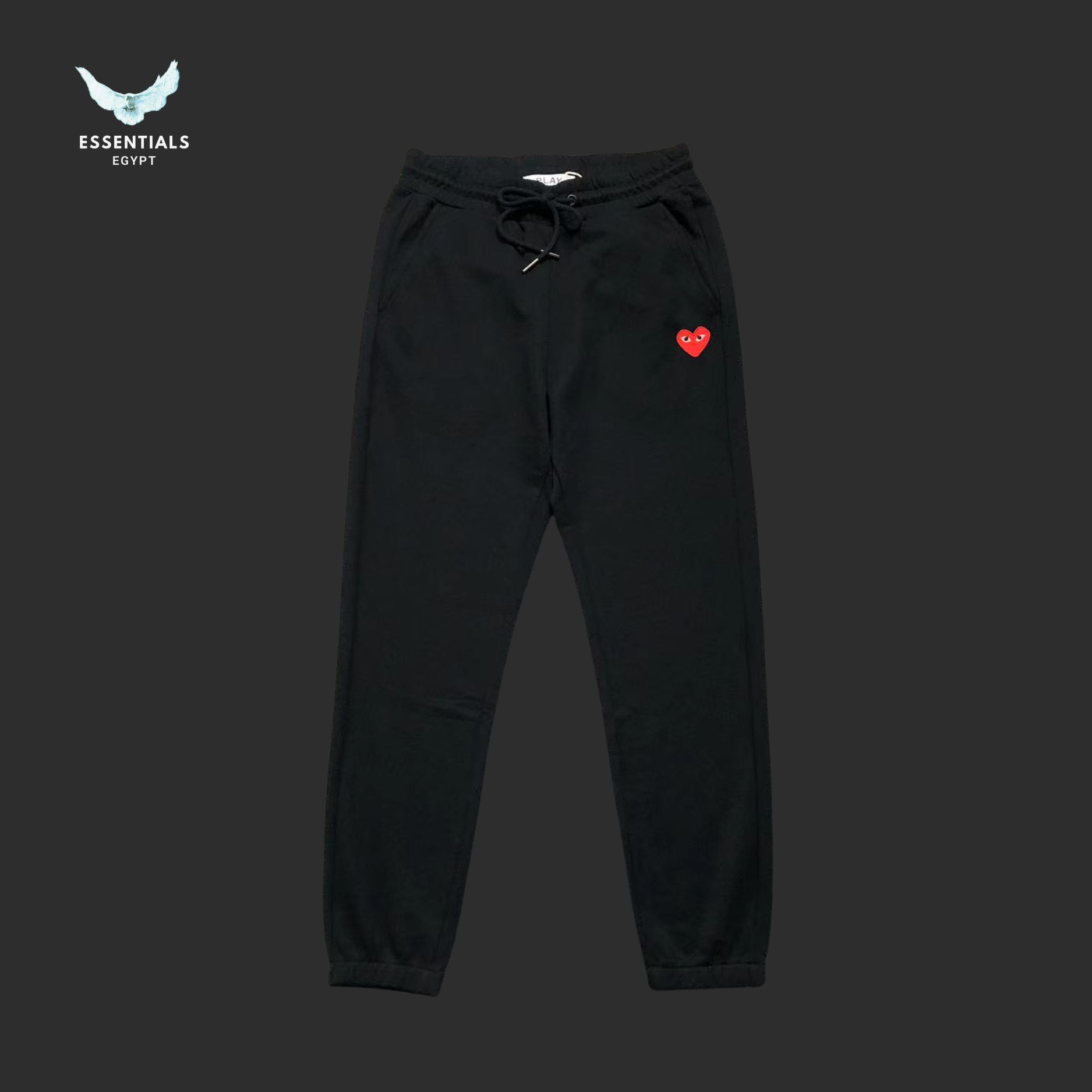 CDG Play Trousers – Triple Color Heart Logo