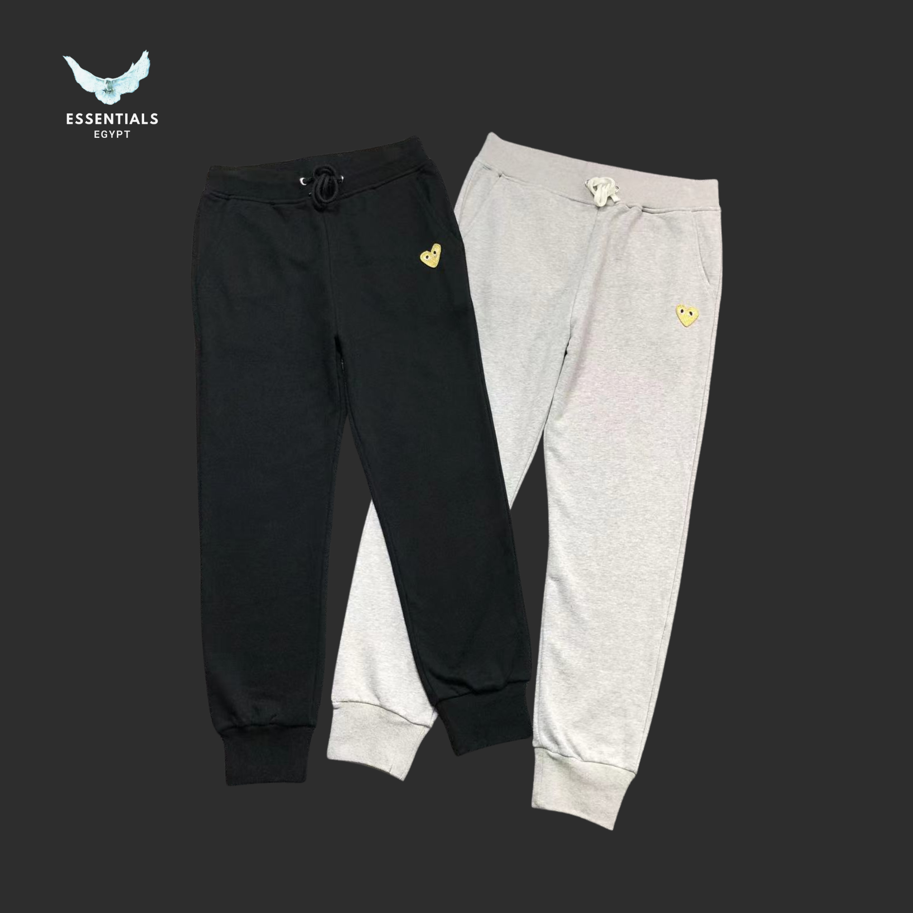 CDG Play Trousers – Gold Heart