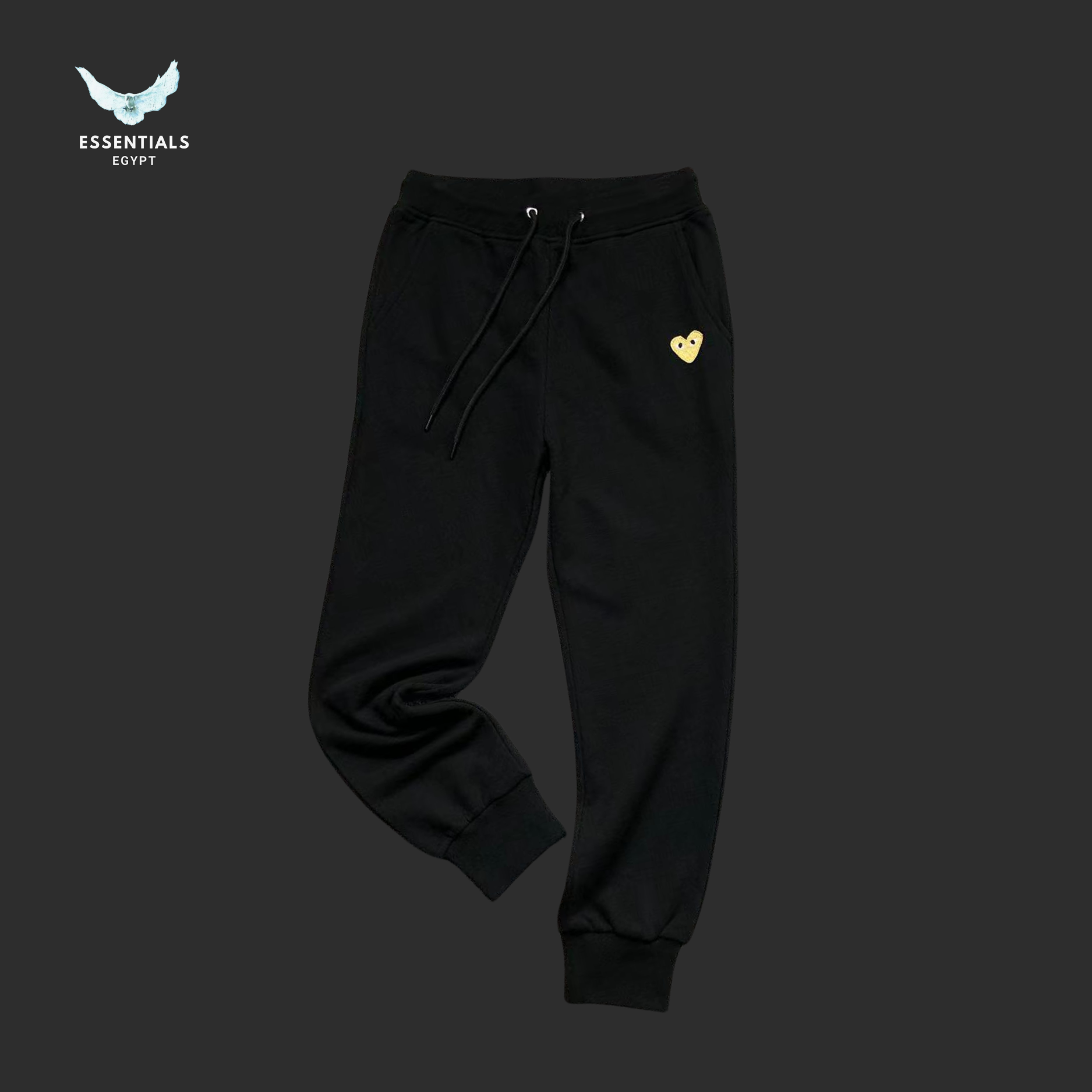 CDG Play Trousers – Gold Heart