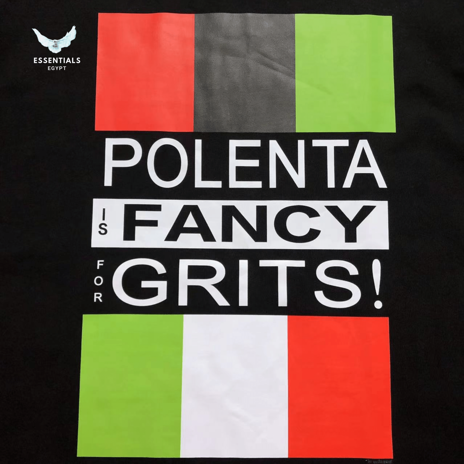 Denim Tears T-Shirt – Polenta Fancy Grits Print - ESSENTIALS EGYPT