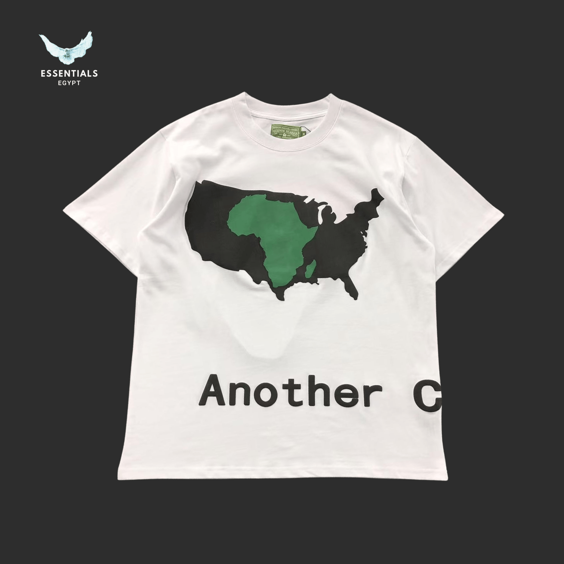 Denim Tears T-Shirt – Map of Africa Graphic - ESSENTIALS EGYPT