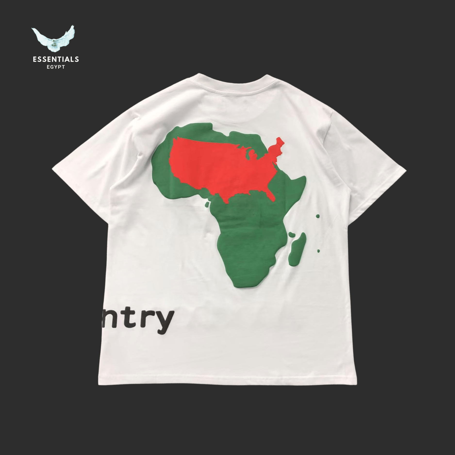 Denim Tears T-Shirt – Map of Africa Graphic - ESSENTIALS EGYPT