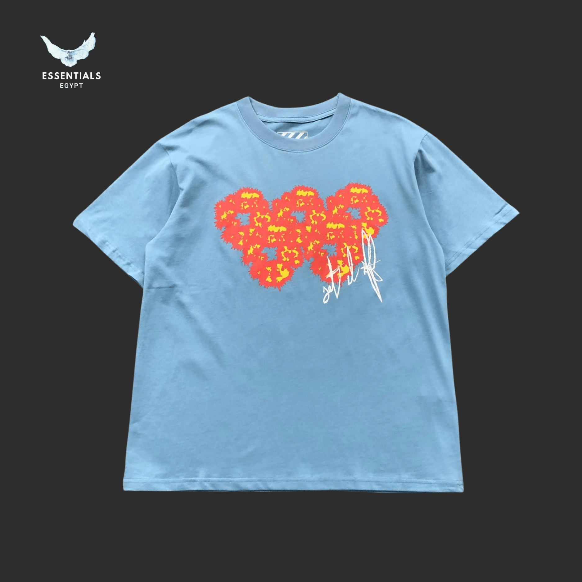 Denim Tears T-Shirt – Poppy Flower Graphic - ESSENTIALS EGYPT