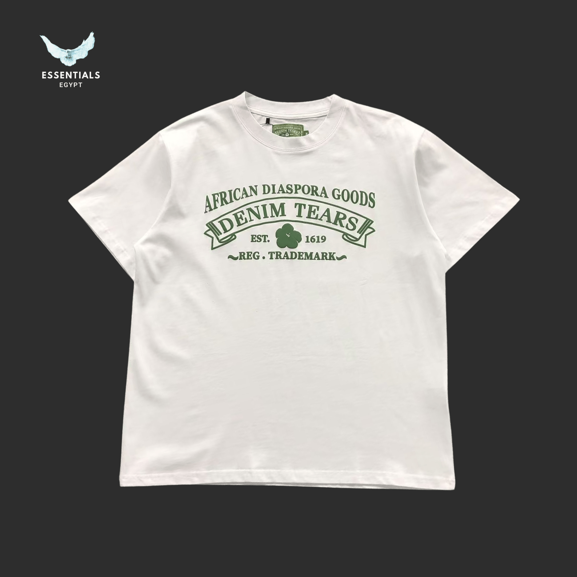 Denim Tears T-Shirt – Diaspora Goods Logo Print - ESSENTIALS EGYPT