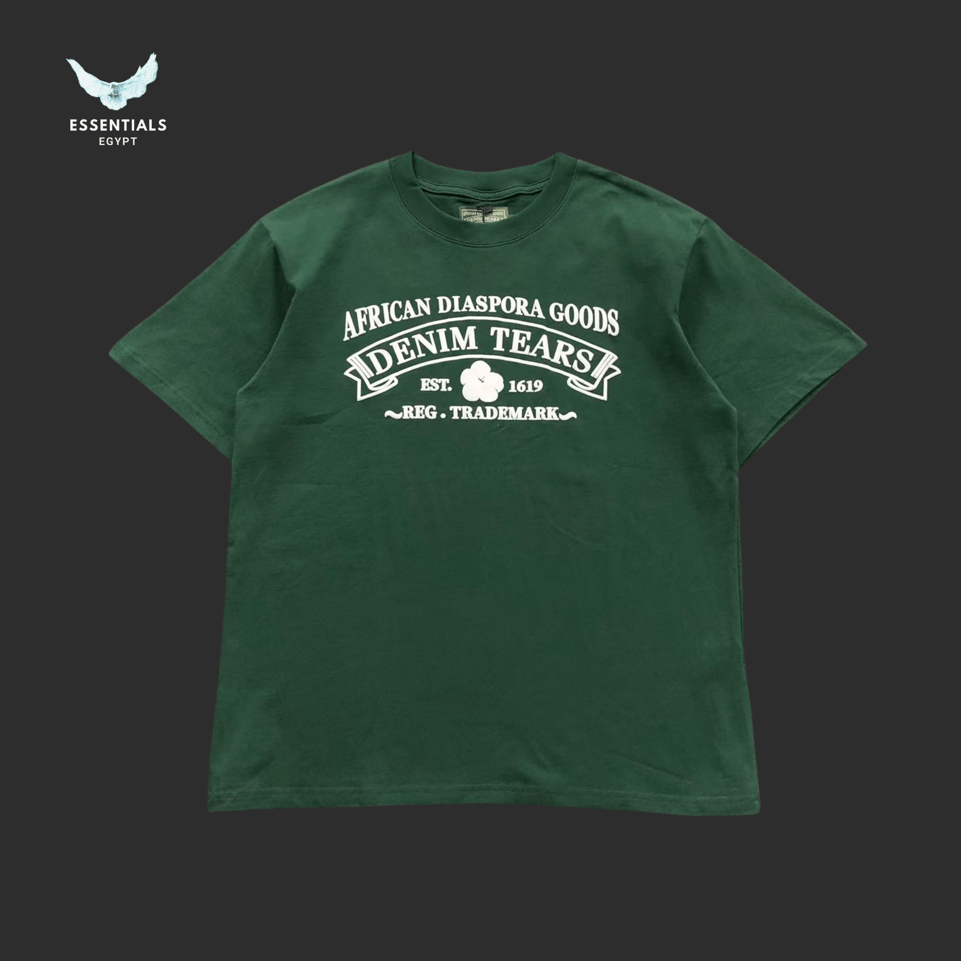 Denim Tears T-Shirt – Diaspora Goods Logo Print - ESSENTIALS EGYPT