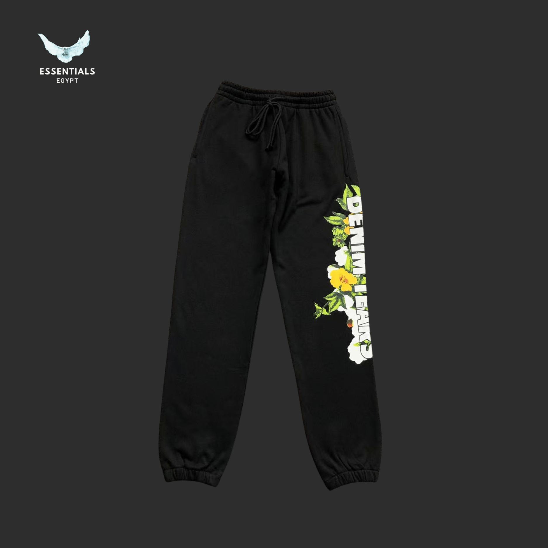 Denim Tears Trousers – Grey Graphic Print - ESSENTIALS EGYPT