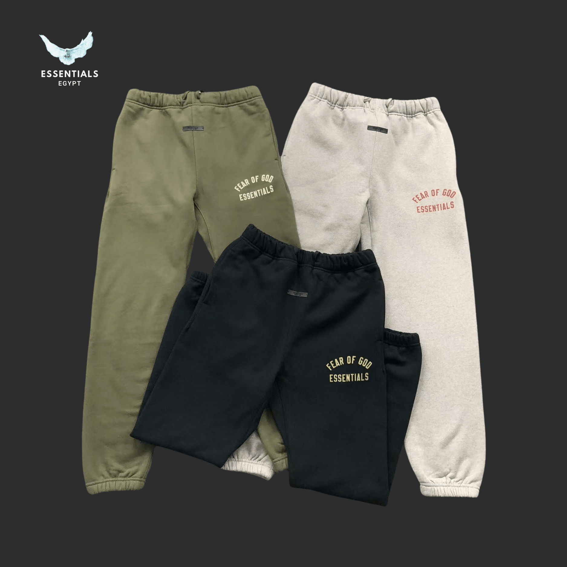 Essentials Sweatpants – Clean Logo Fleece - ESSENTIALS EGYPT