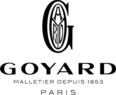 Goyard logo with brand name and establishment year on a white background