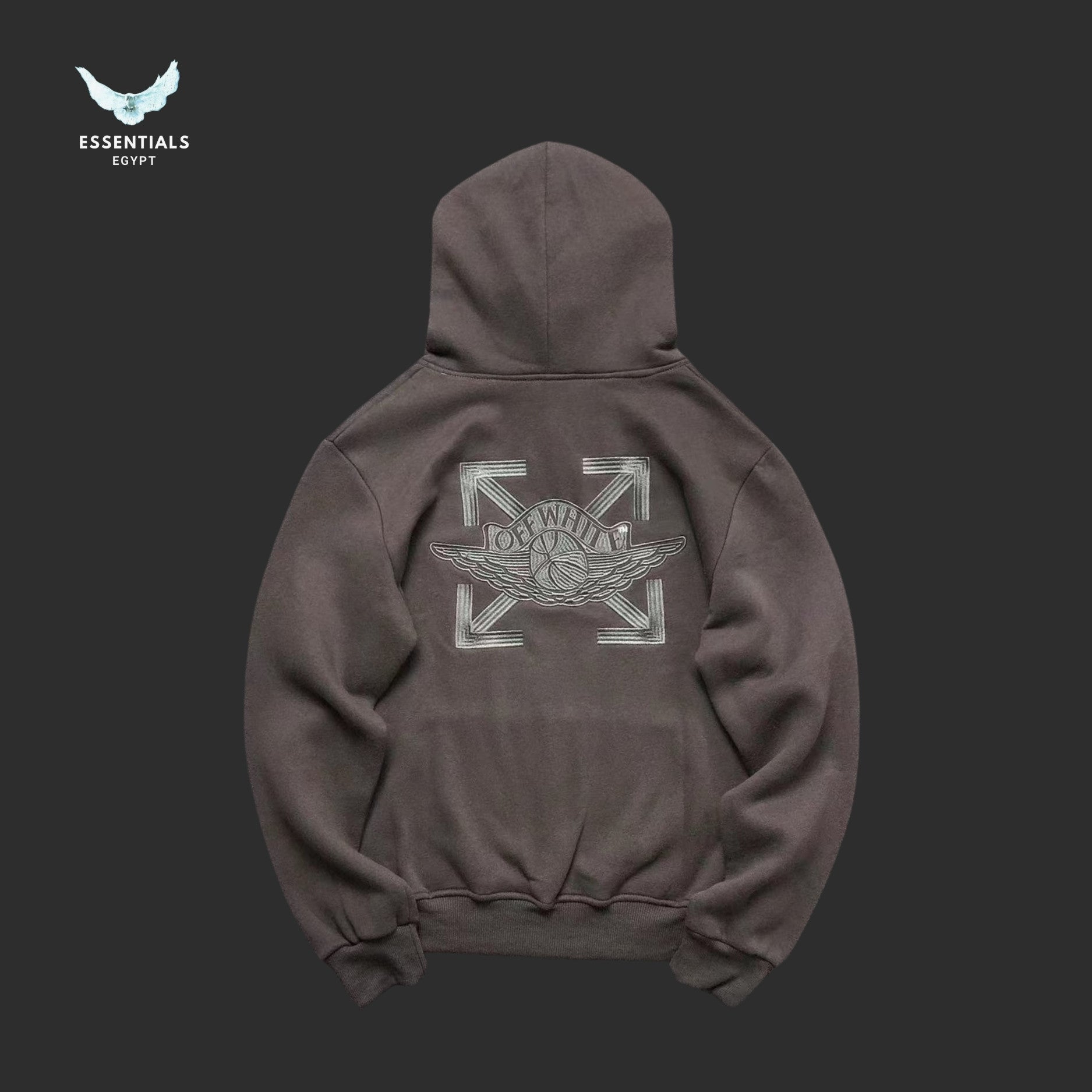 Off White Rouge Air Jordan Hoodie - ESSENTIALS EGYPT