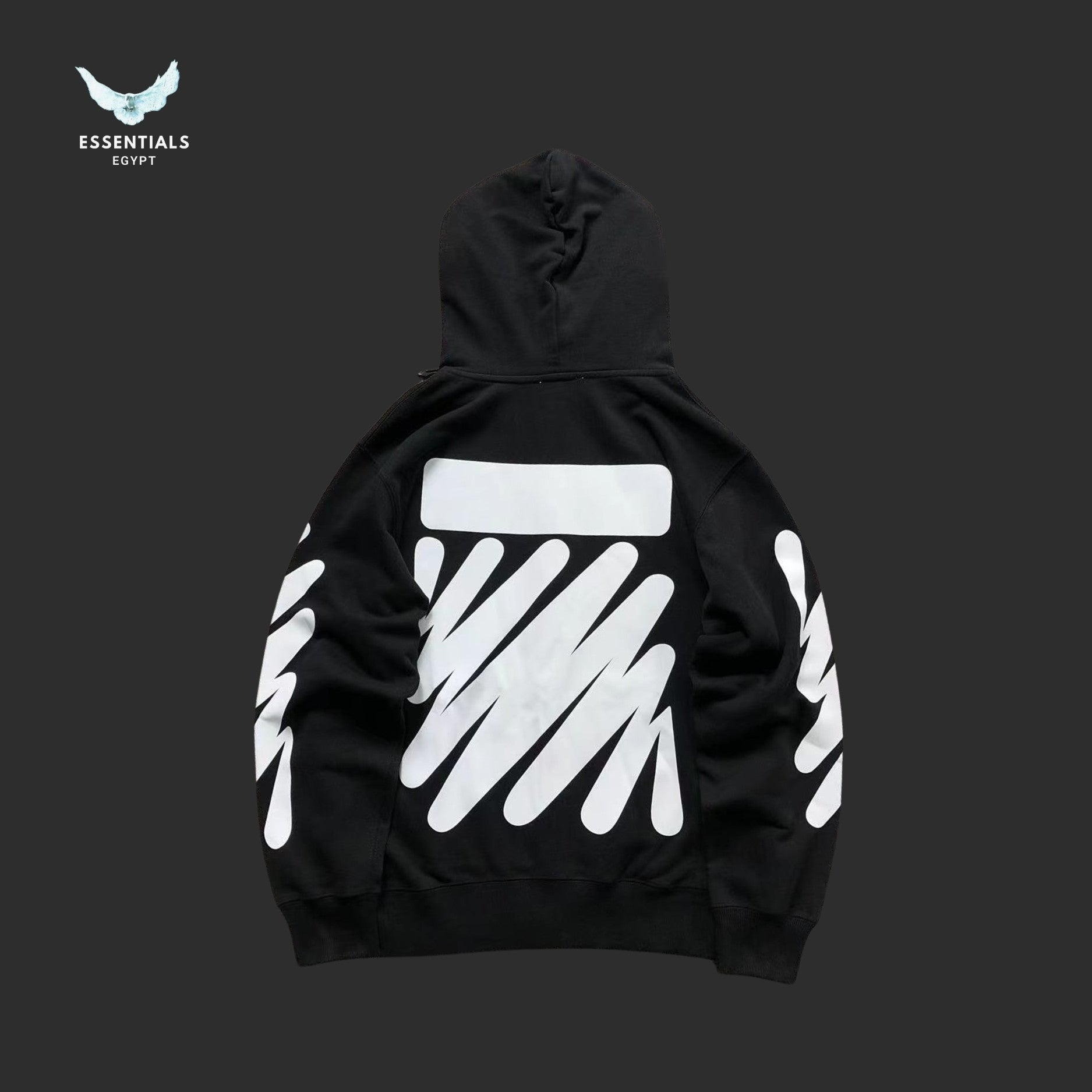 Off - White Diagonal Line Hoodie - ESSENTIALS EGYPT