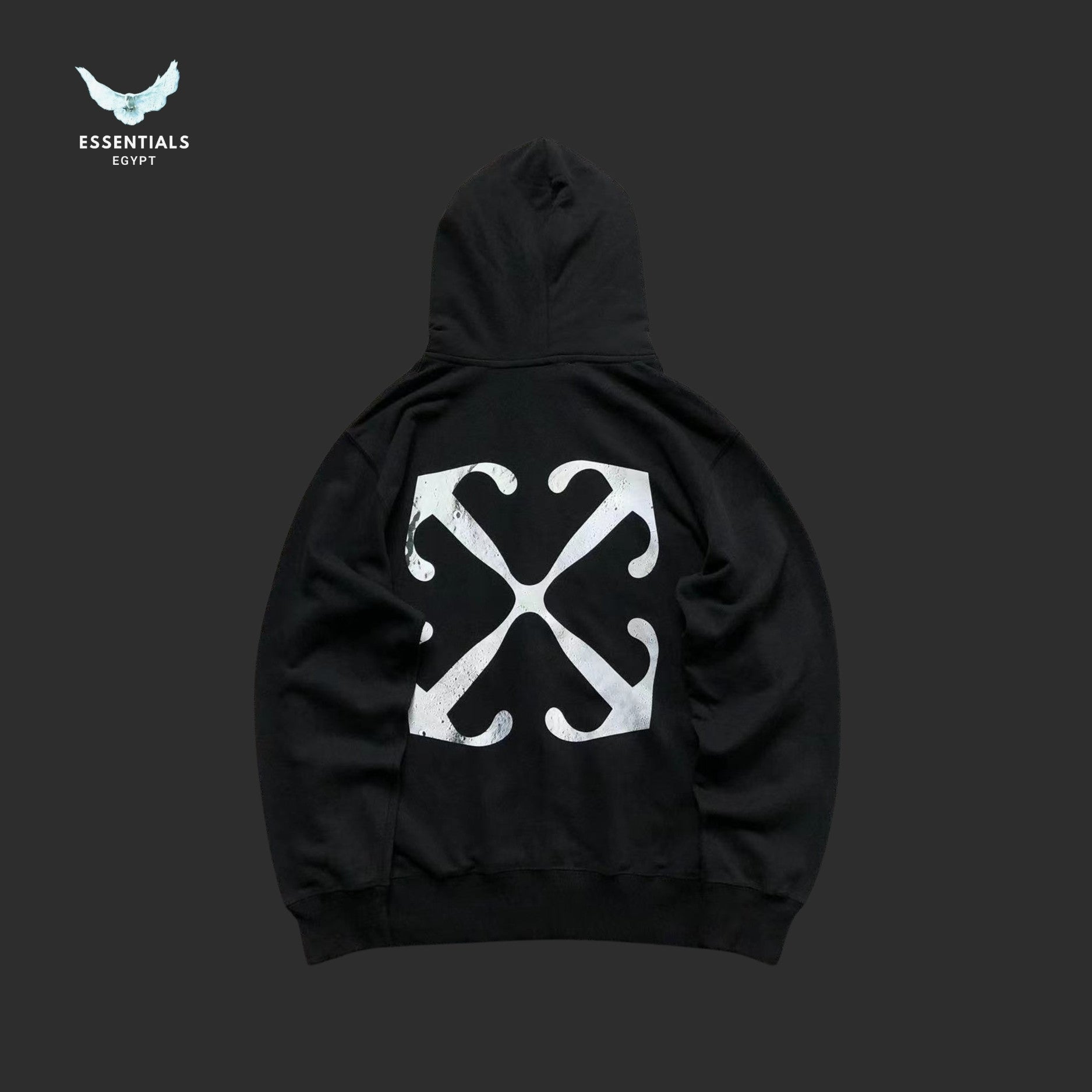 Off - White Lunar Arrow Hoodie - ESSENTIALS EGYPT