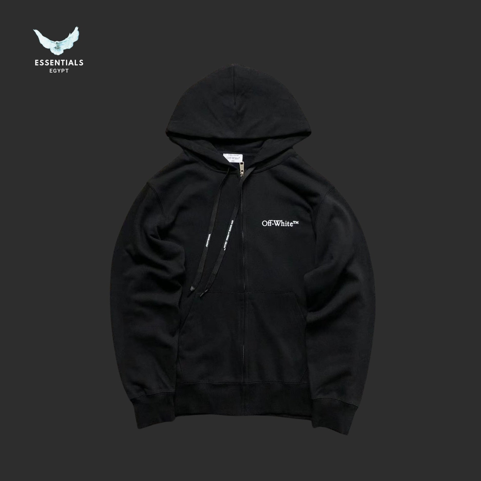 Off - White Lunar Arrow Hoodie - ESSENTIALS EGYPT