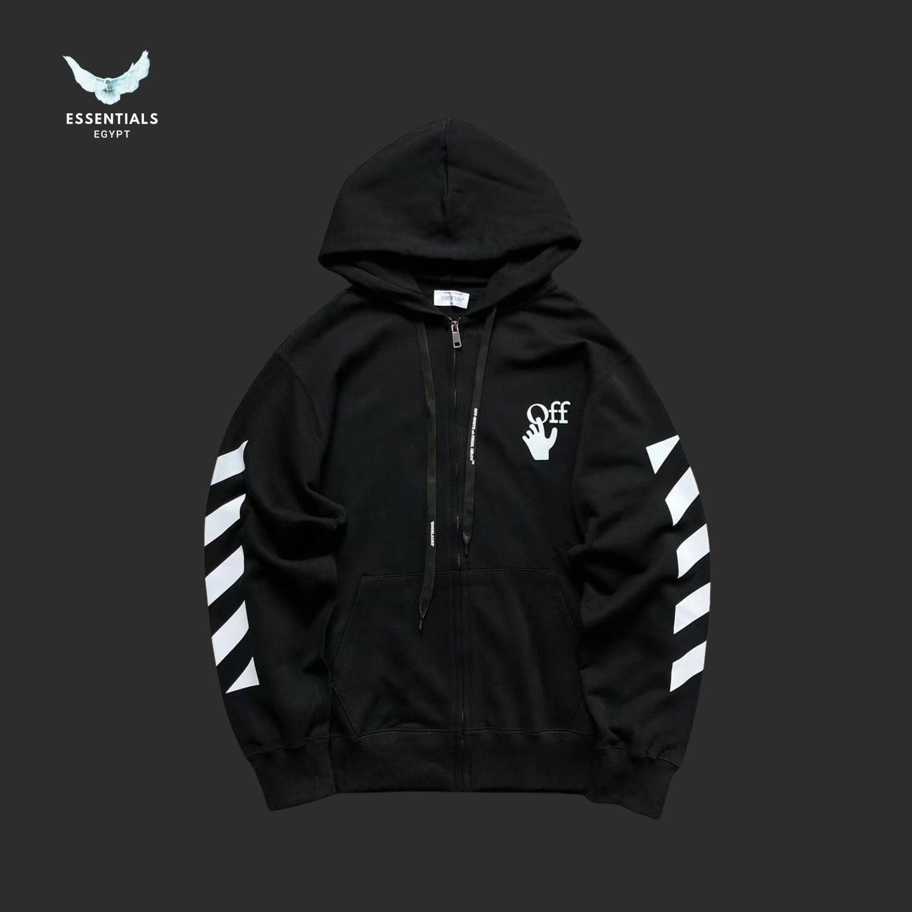 Off - White Handshake Arrows Zip Hoodie - ESSENTIALS EGYPT