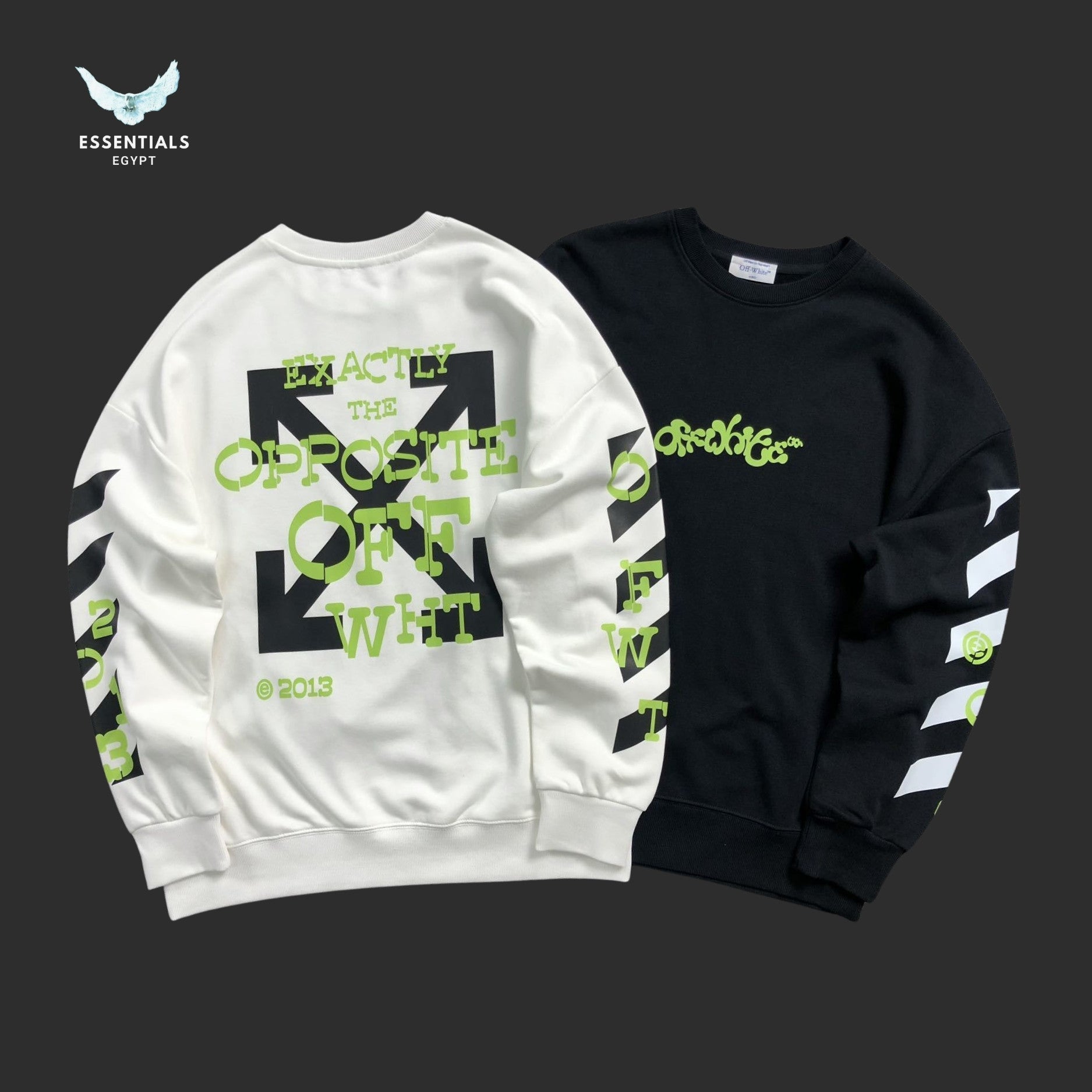 Off White Opposite Arrow Boxy Crewneck Sweatshirt - ESSENTIALS EGYPT