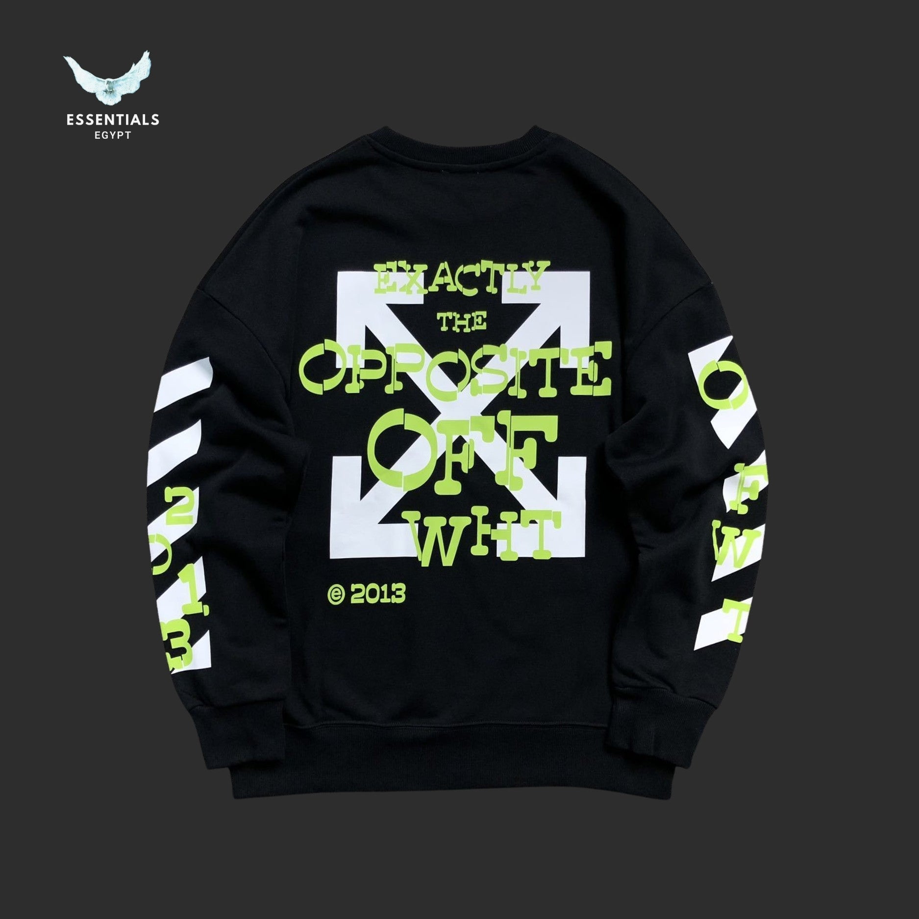 Off White Opposite Arrow Boxy Crewneck Sweatshirt - ESSENTIALS EGYPT