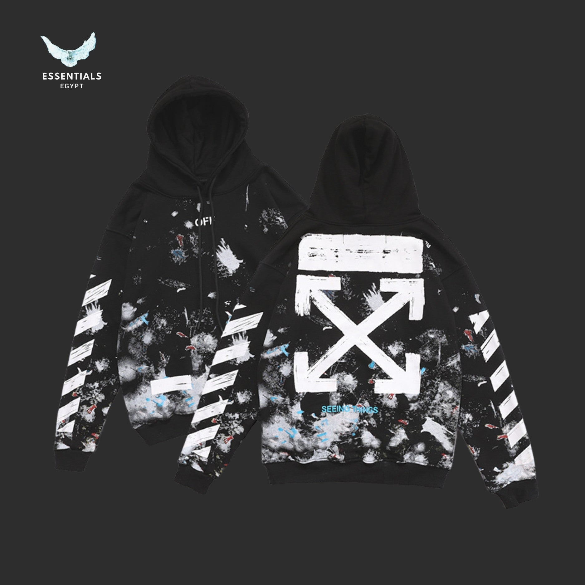 Off-White Paint Splatter Seeing Things Hoodie