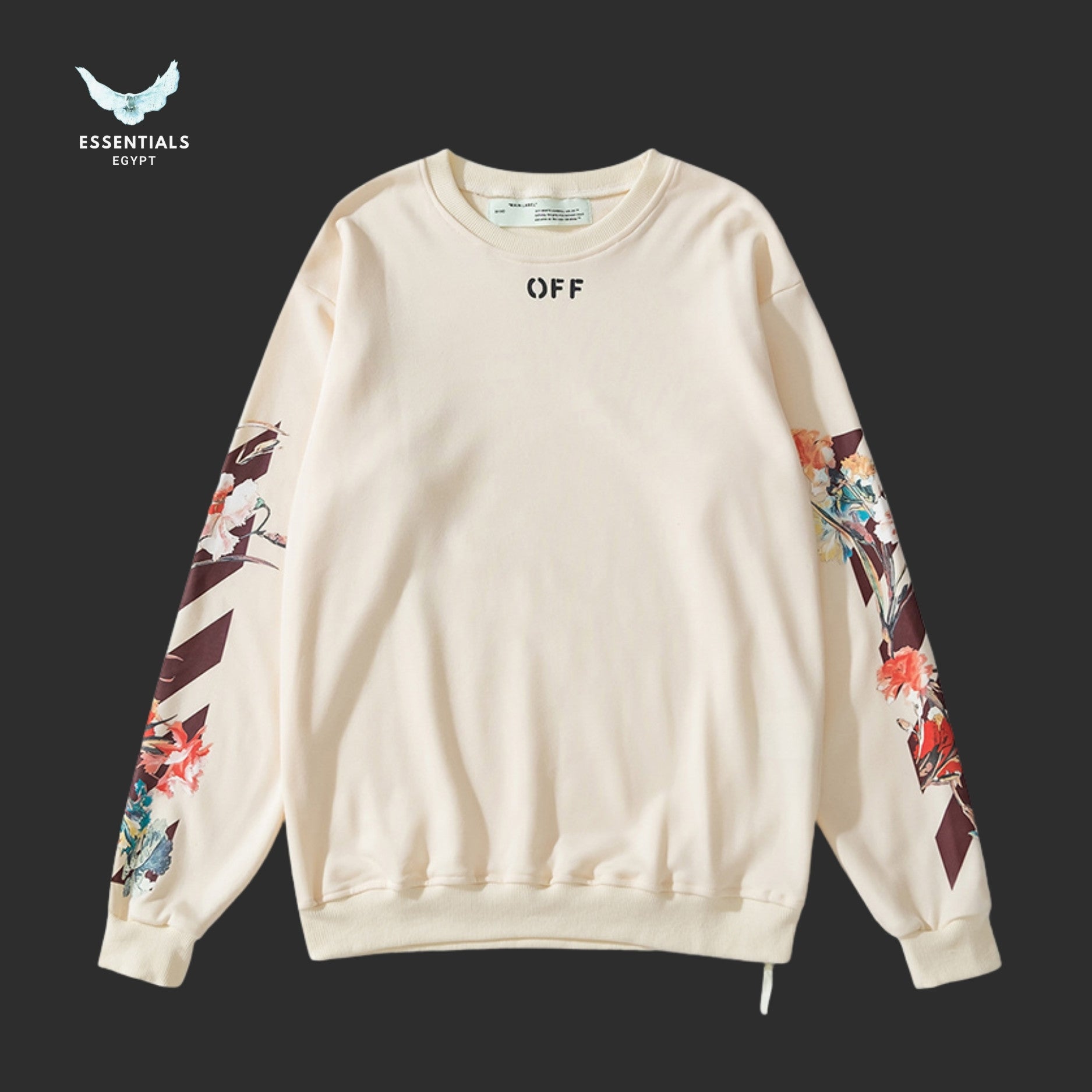 Off - White Flowers Carryover Arrows Sweatshirt - ESSENTIALS EGYPT