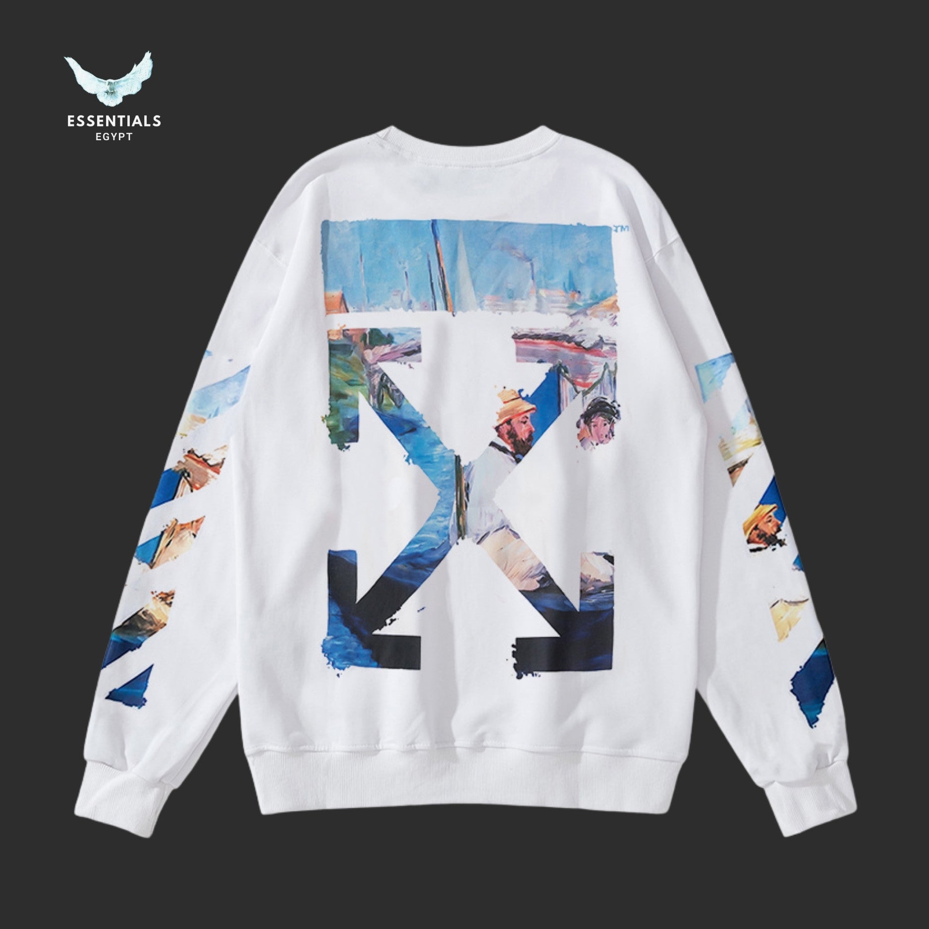 Off - White Caravaggio Painting Sweatshirt - ESSENTIALS EGYPT