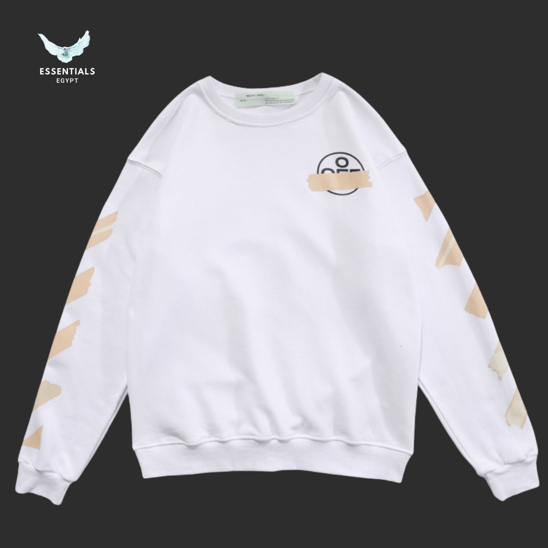 Off - White Tape Arrows Sweatshirt - ESSENTIALS EGYPT