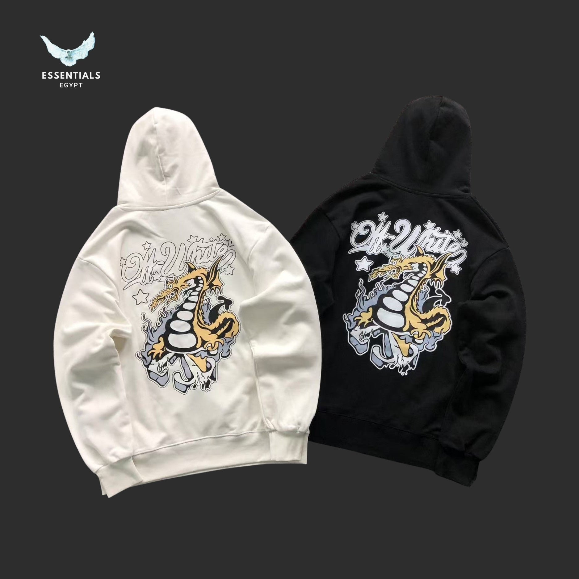OFF - WHITE Dragon Skate Hoodie - ESSENTIALS EGYPT