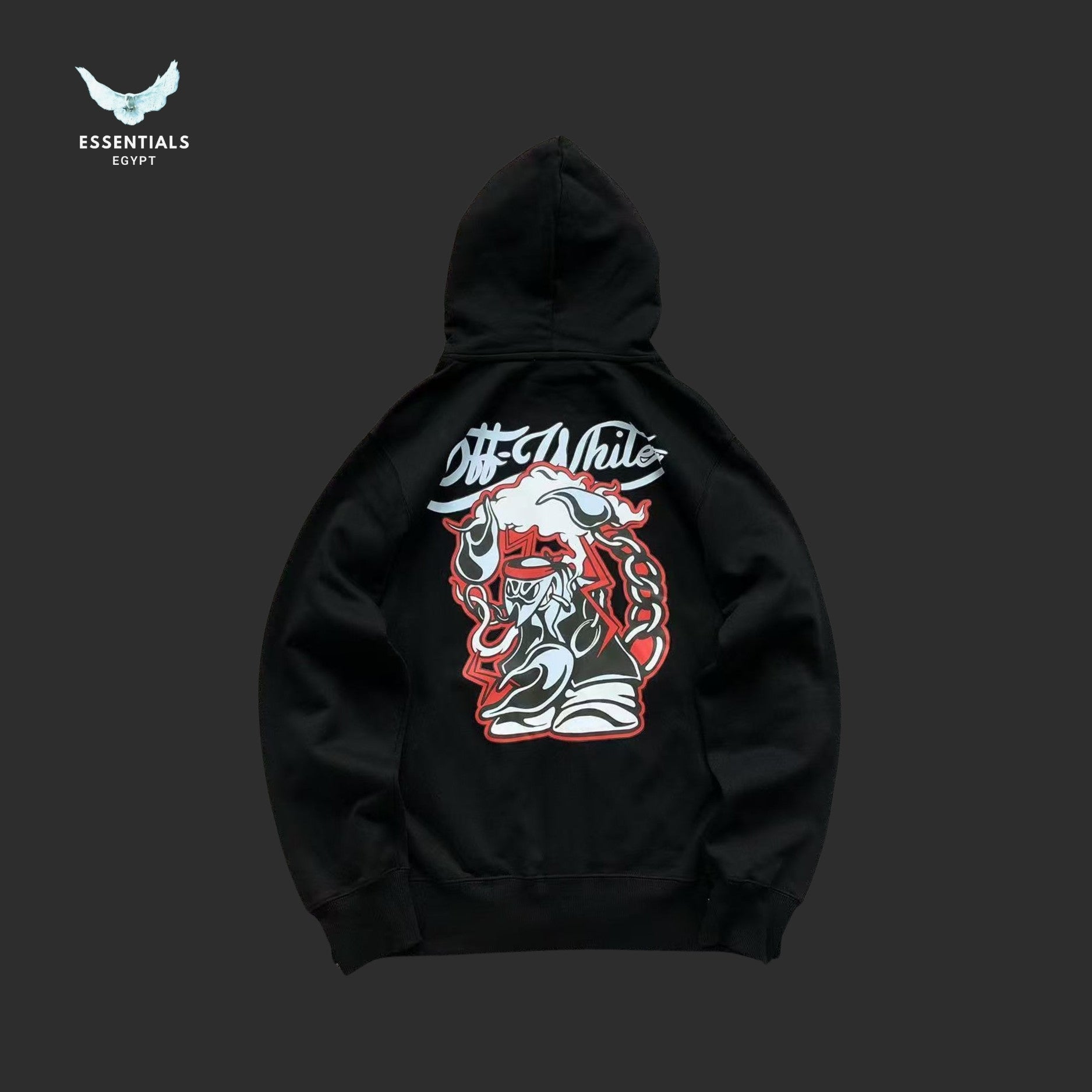 Off - White red scorpion Hoodie - ESSENTIALS EGYPT