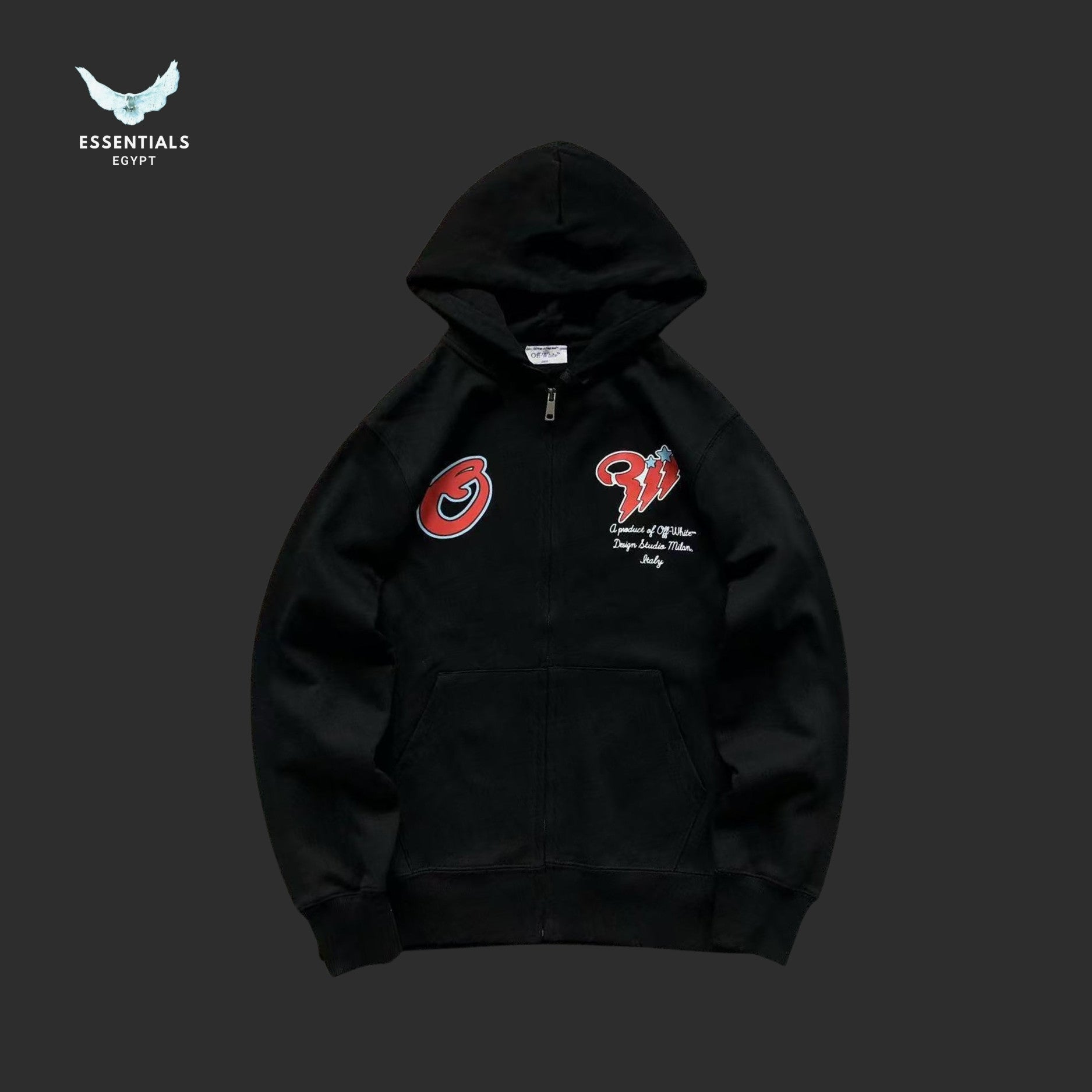 Off - White red scorpion Hoodie - ESSENTIALS EGYPT