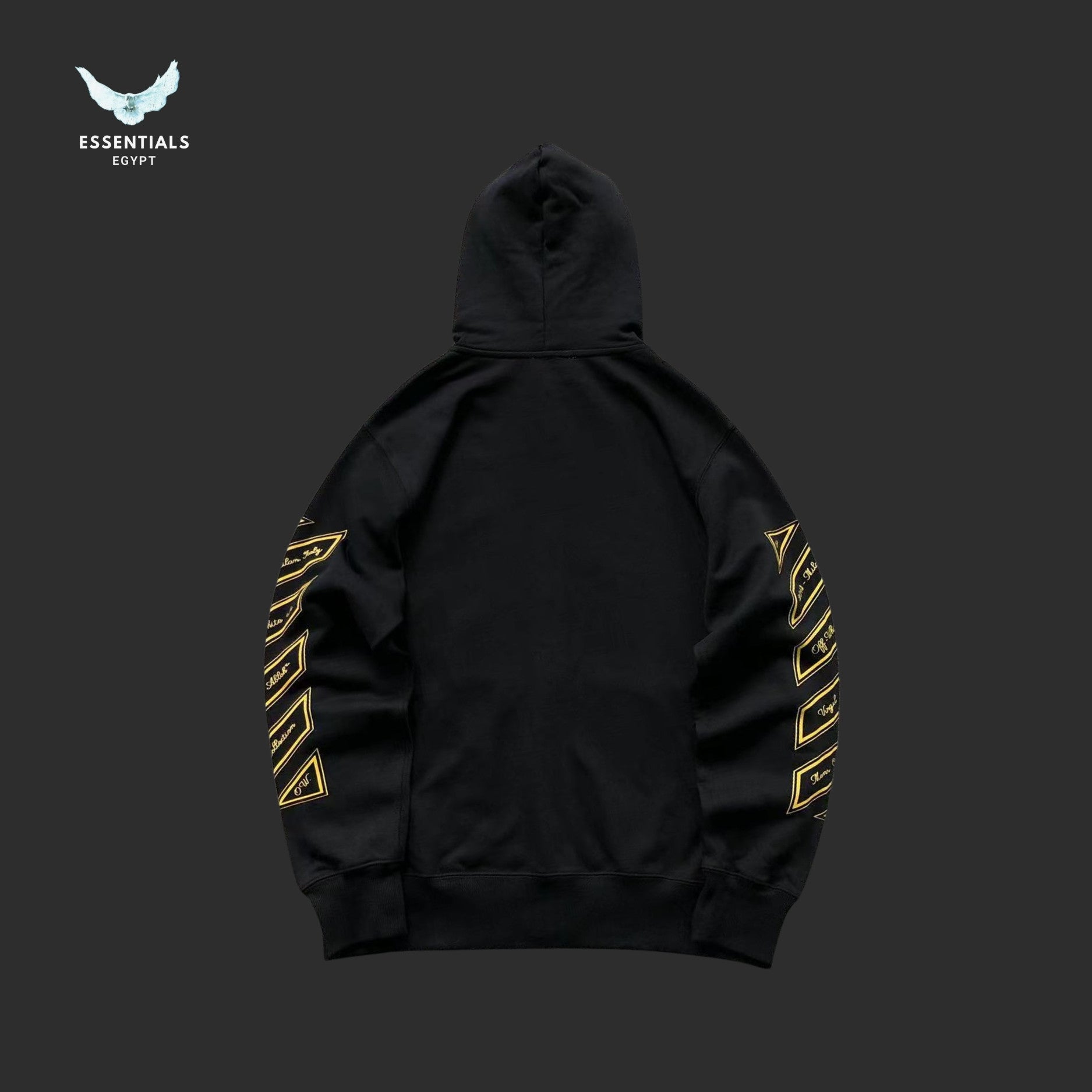Off - White Black '23' Skate Hoodie - ESSENTIALS EGYPT