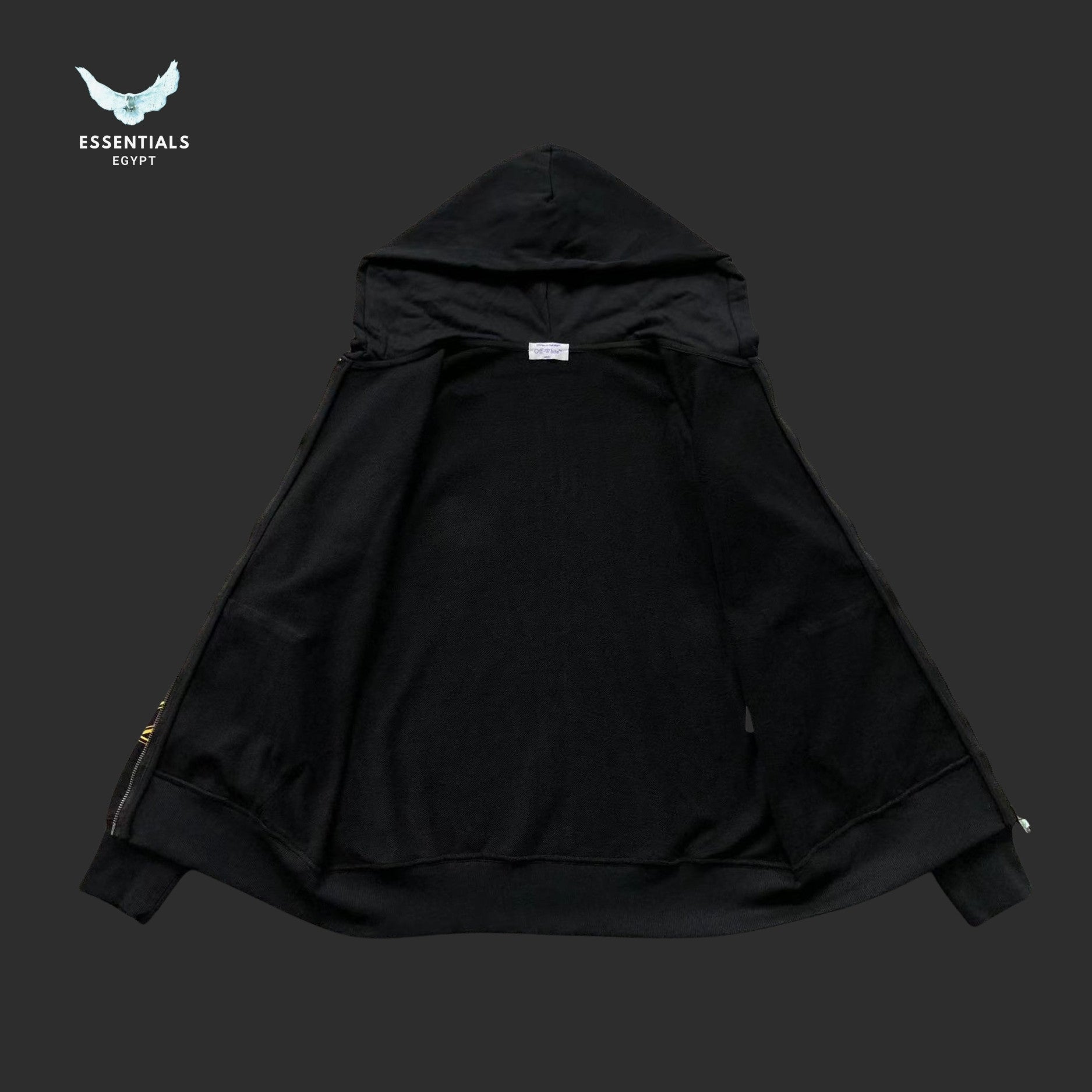 Off - White Black '23' Skate Hoodie - ESSENTIALS EGYPT