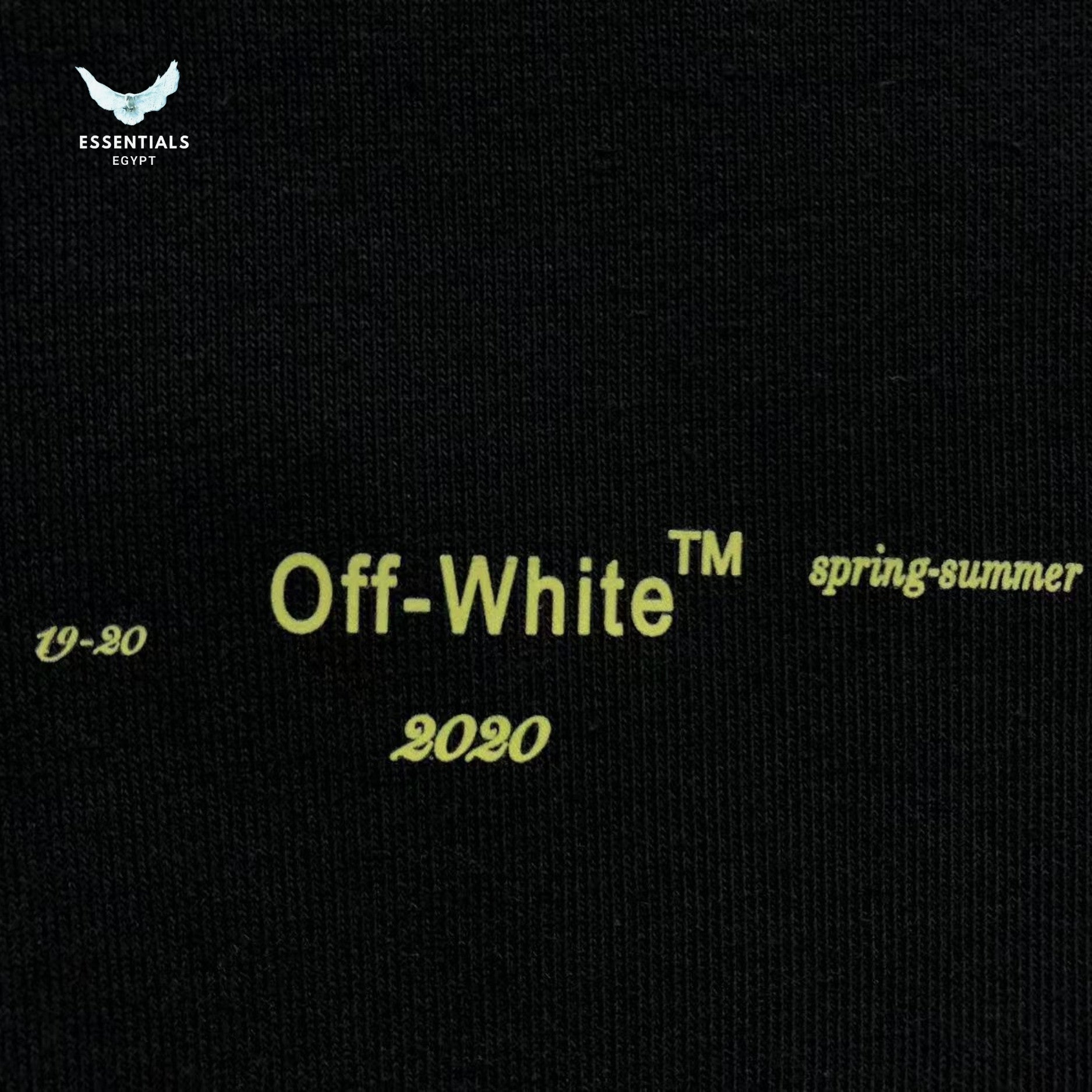 Off White Acrylic Arrows Layered Hoodie - ESSENTIALS EGYPT