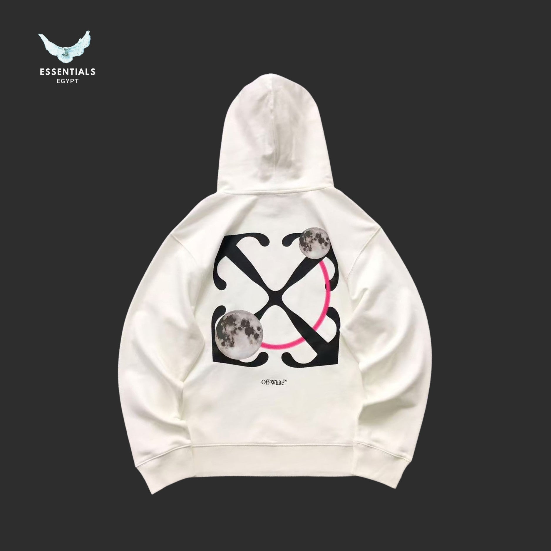 Off - White Double Moon Arrow Hoodie - ESSENTIALS EGYPT