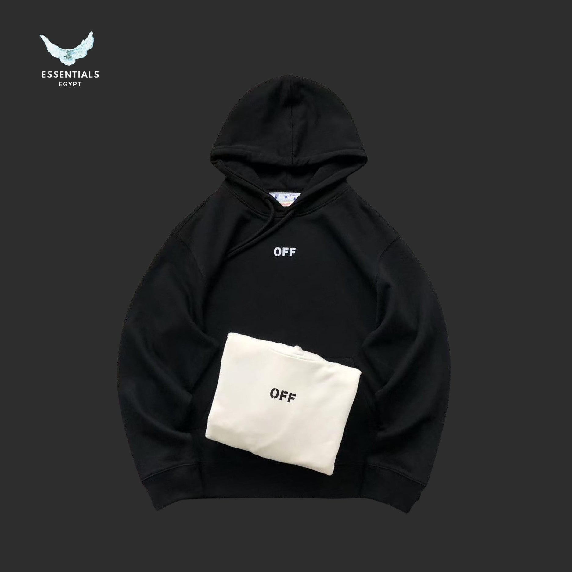 Off - White Double Moon Arrow Hoodie - ESSENTIALS EGYPT