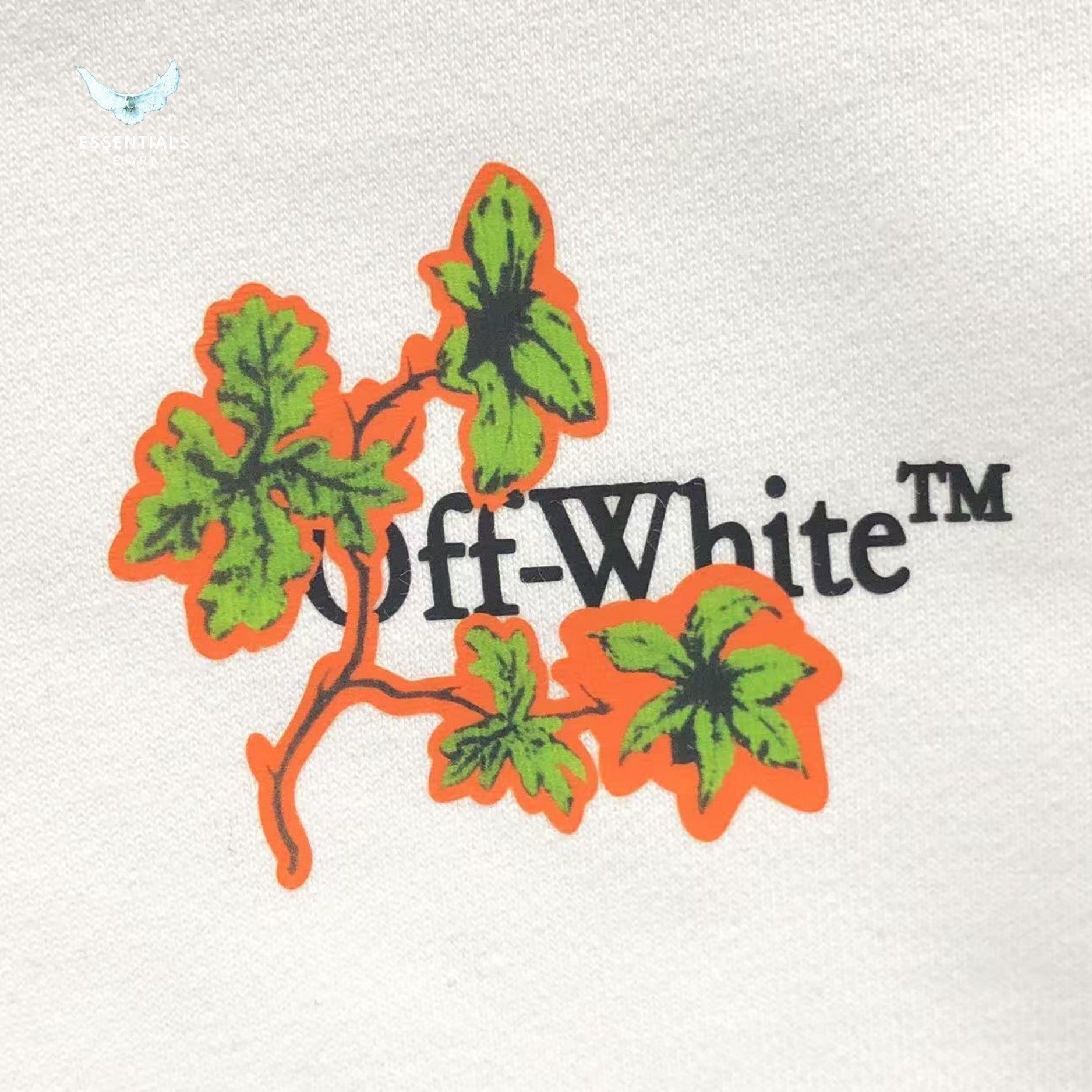 Off - White - Ramage Flower Arrow cotton Hoodie - ESSENTIALS EGYPT