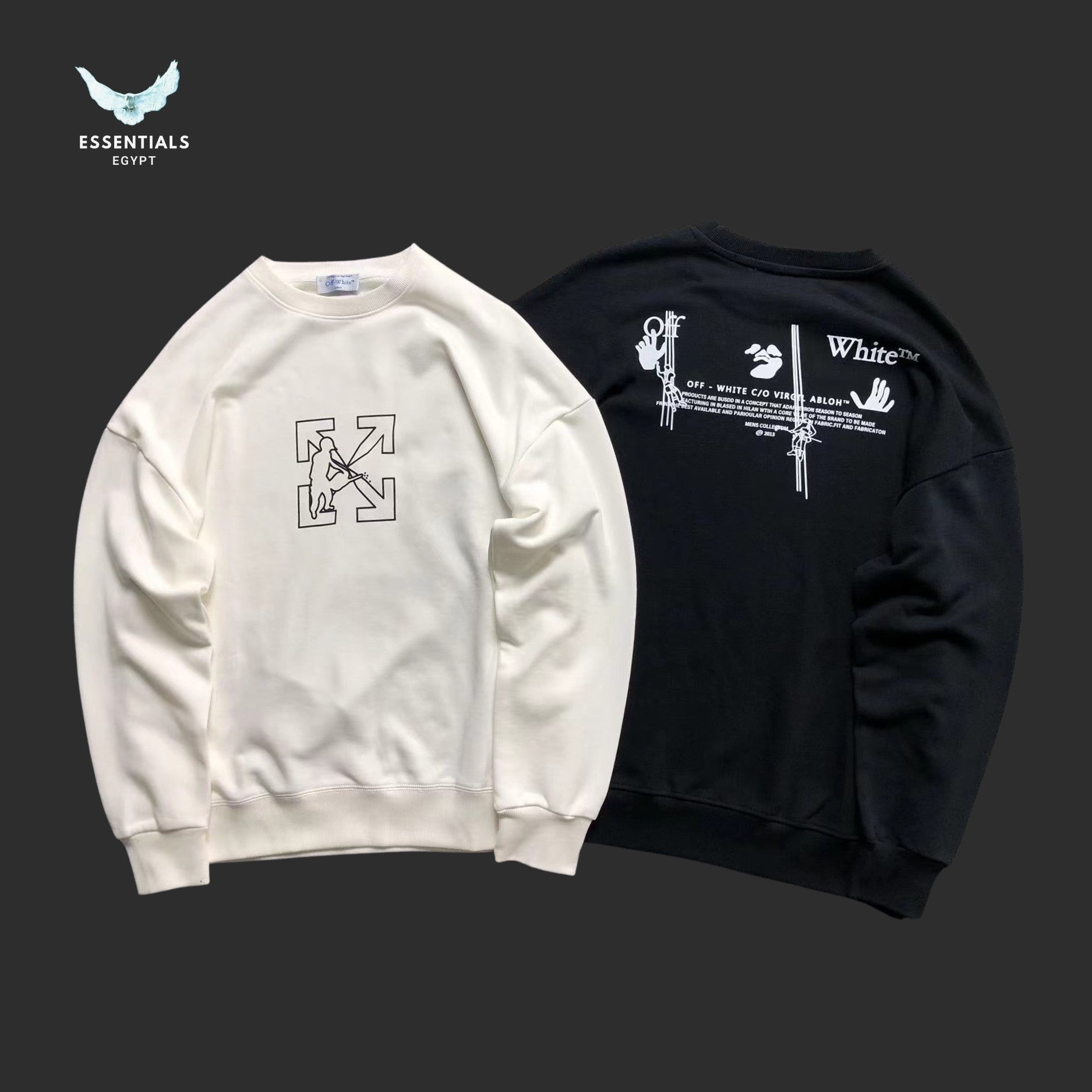 Off - White Chainsaw Worker Sweatshirt - ESSENTIALS EGYPT