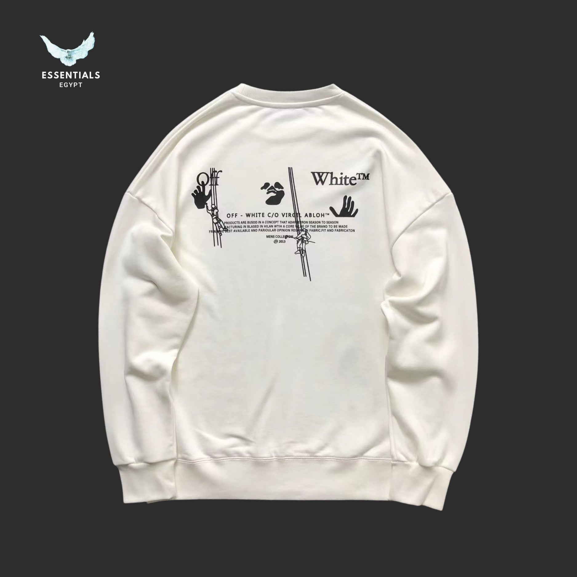 Off - White Chainsaw Worker Sweatshirt - ESSENTIALS EGYPT