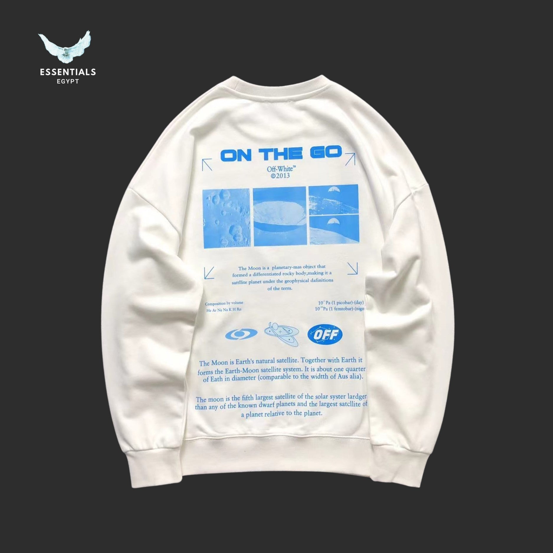 Off - White "On the go" Moon Skate Cotton Sweatshirt - ESSENTIALS EGYPT
