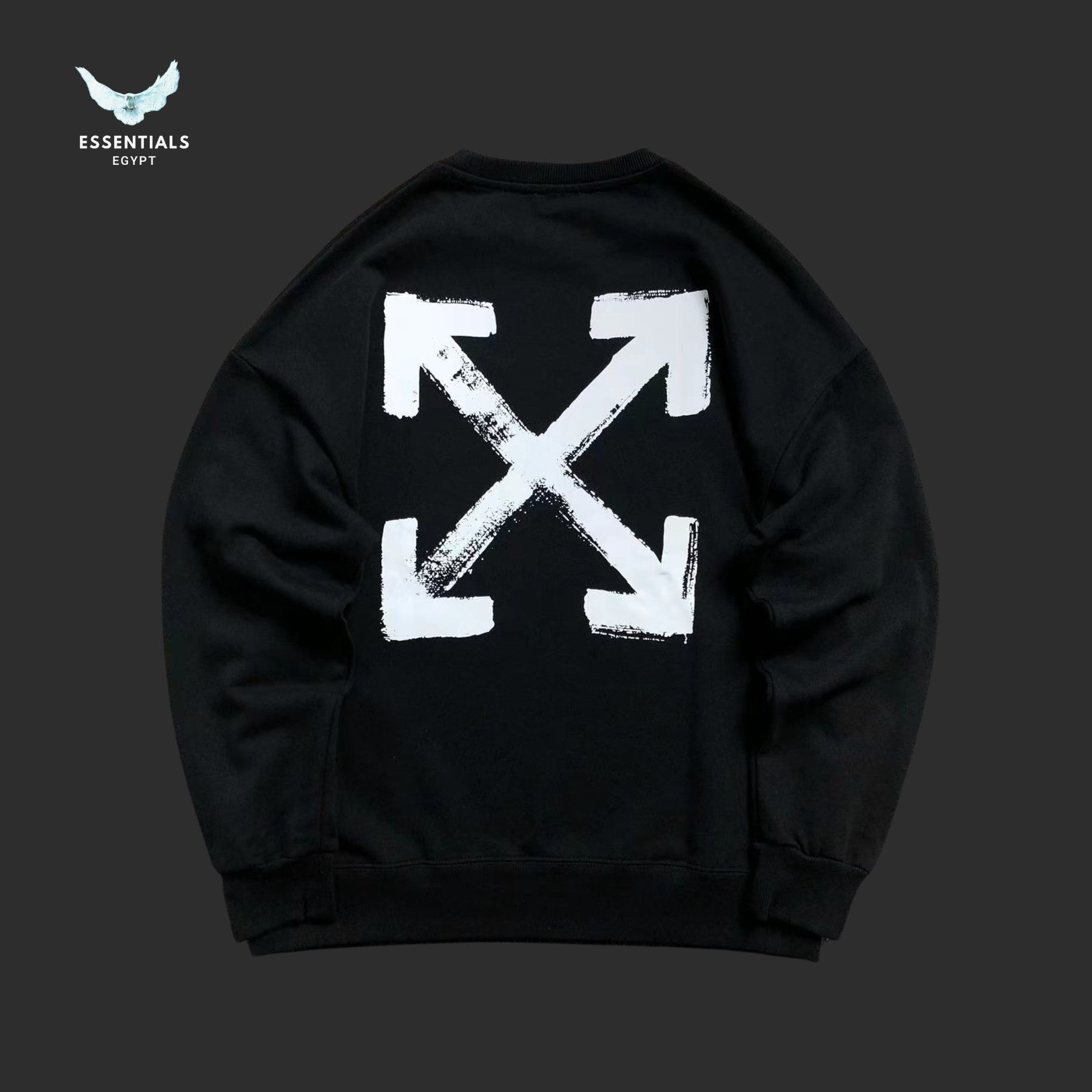 Off - White Paint Arrow Crew Neck Sweatshirt - ESSENTIALS EGYPT