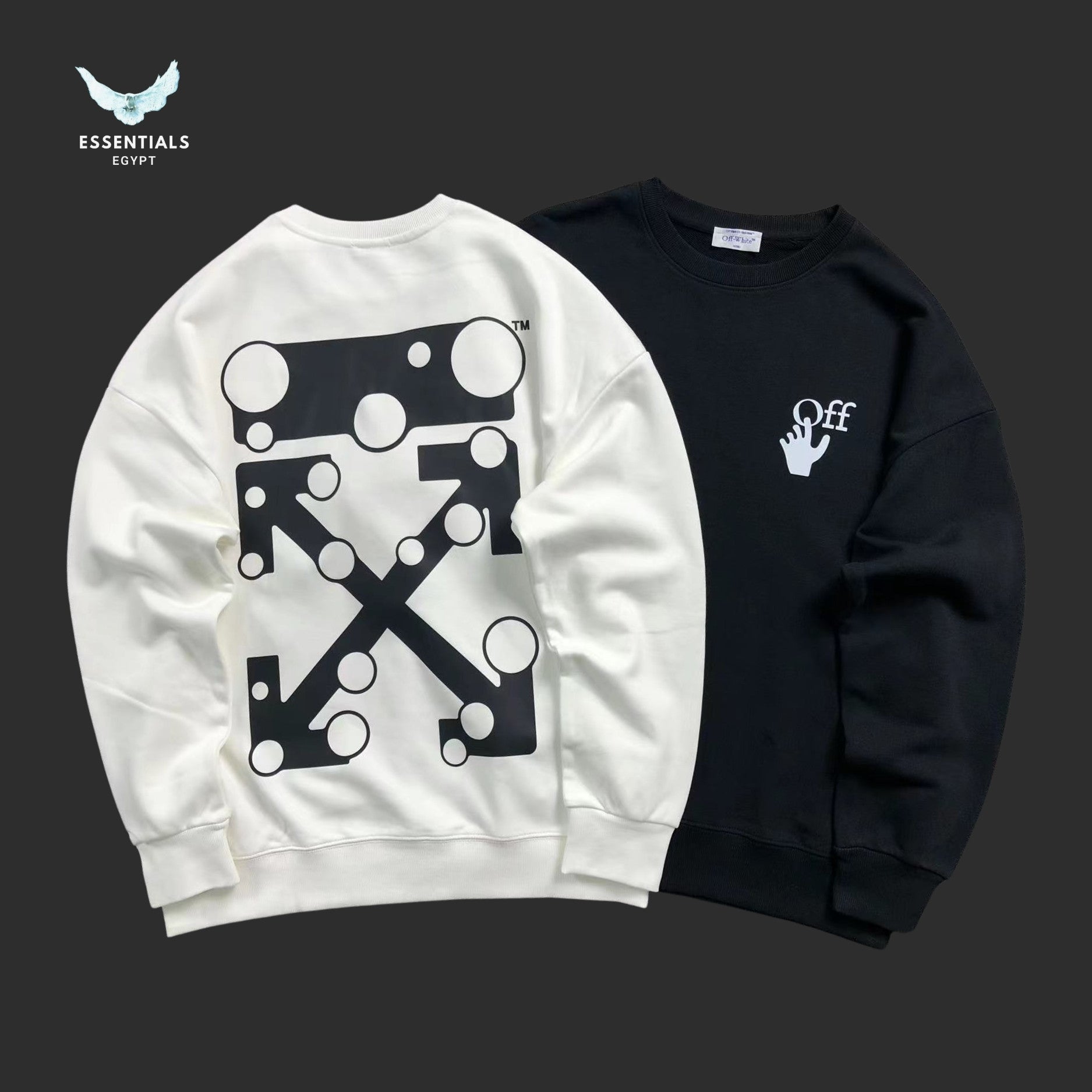 Off White Bubble Arrow Sweatshirt - ESSENTIALS EGYPT
