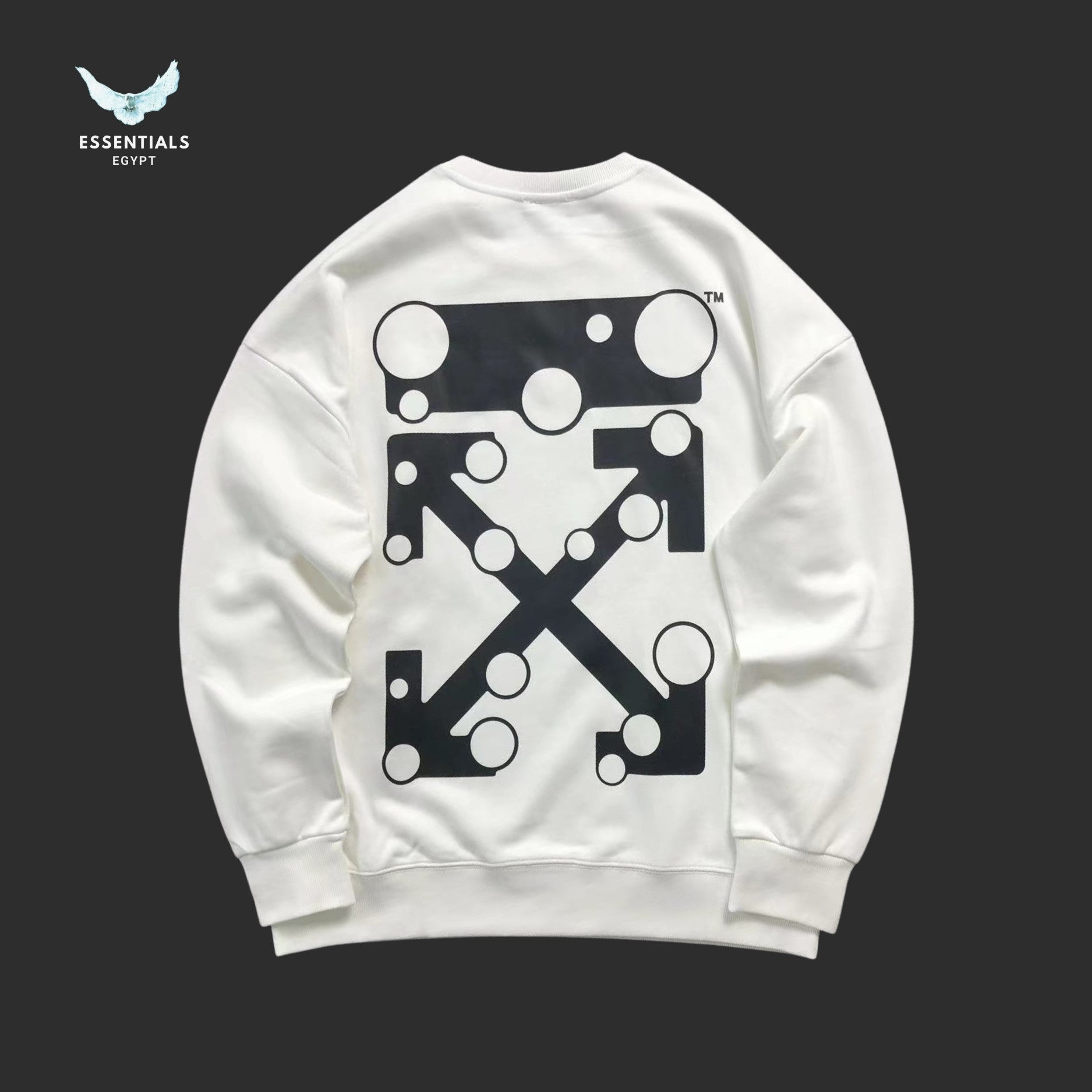 Off White Bubble Arrow Sweatshirt - ESSENTIALS EGYPT