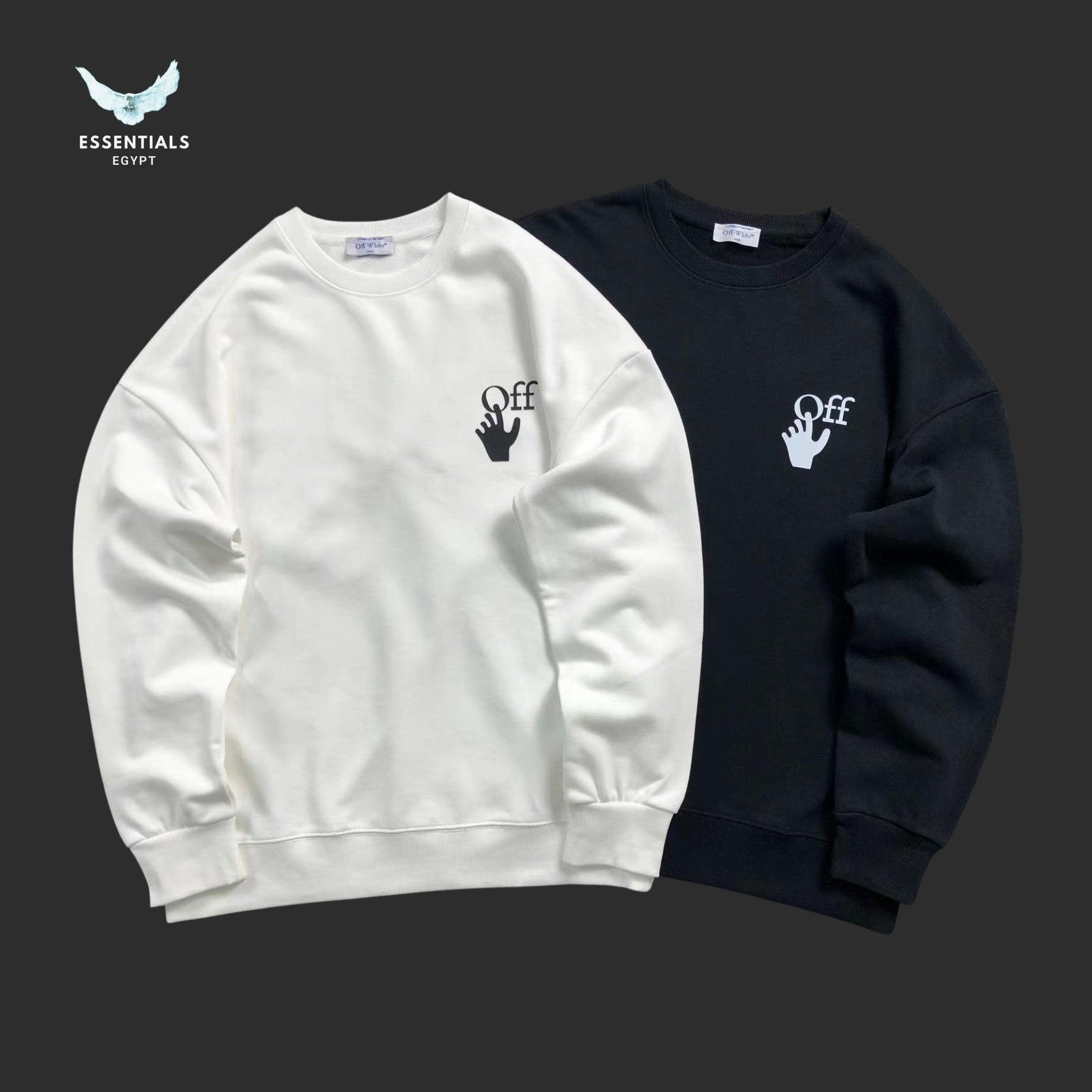 Off White Bubble Arrow Sweatshirt - ESSENTIALS EGYPT
