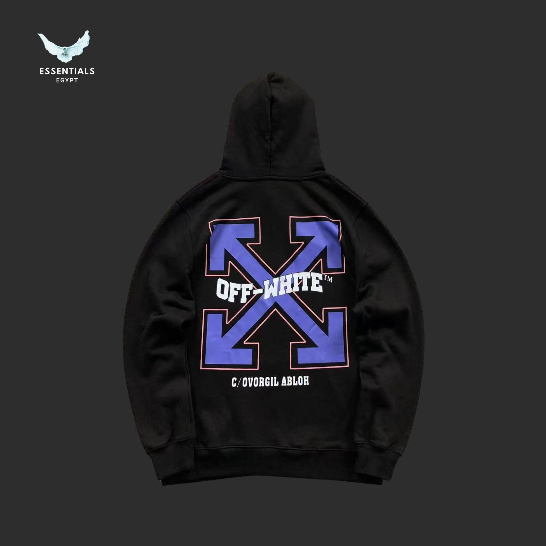 Off - White Hoodie Purple - Arrows - ESSENTIALS EGYPT