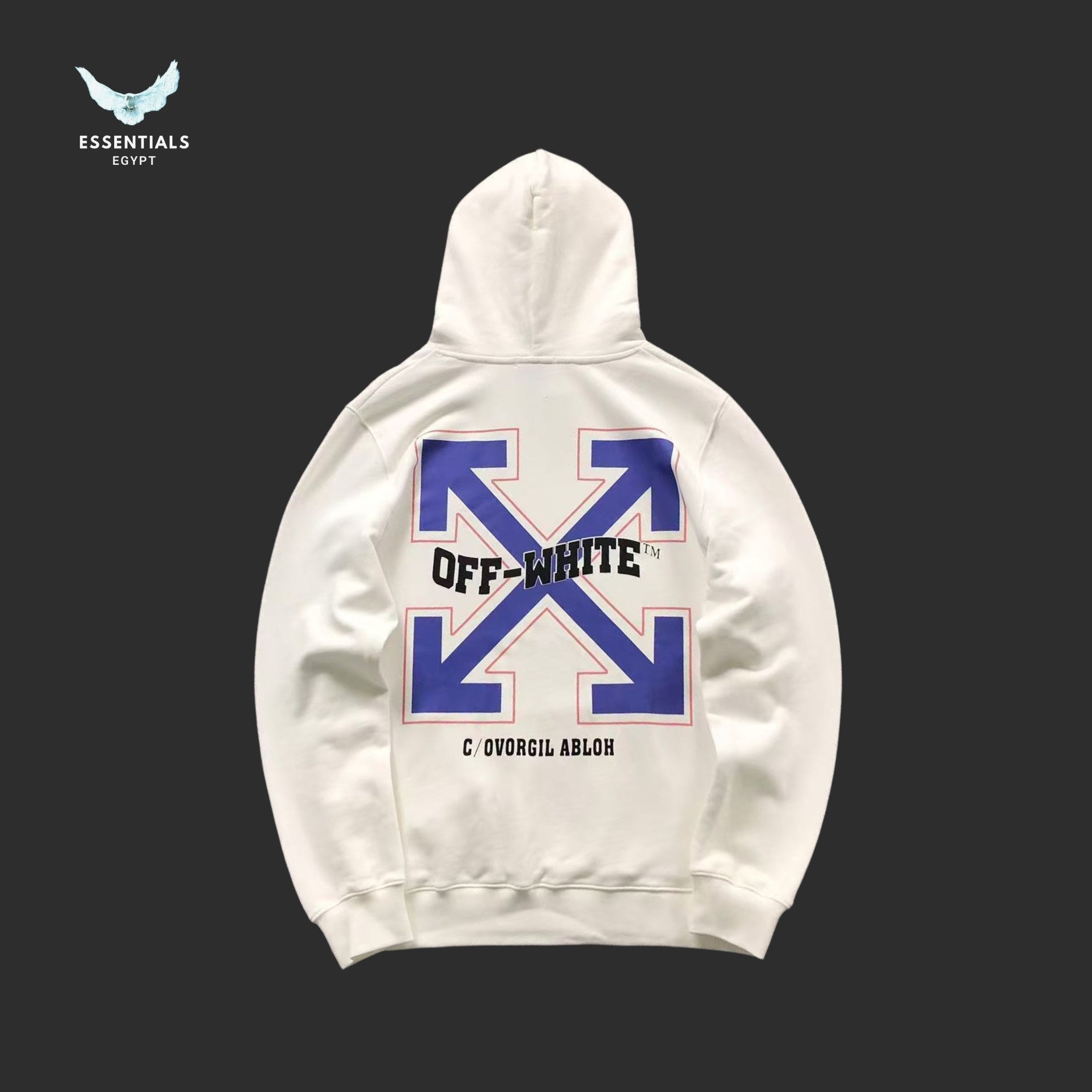 Off - White Hoodie Purple - Arrows - ESSENTIALS EGYPT